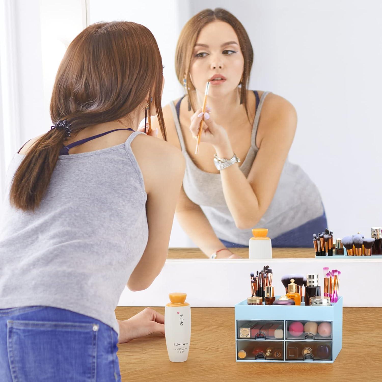 Organizador de Escritorio LETURE Azul con Cajones y Compartimentos