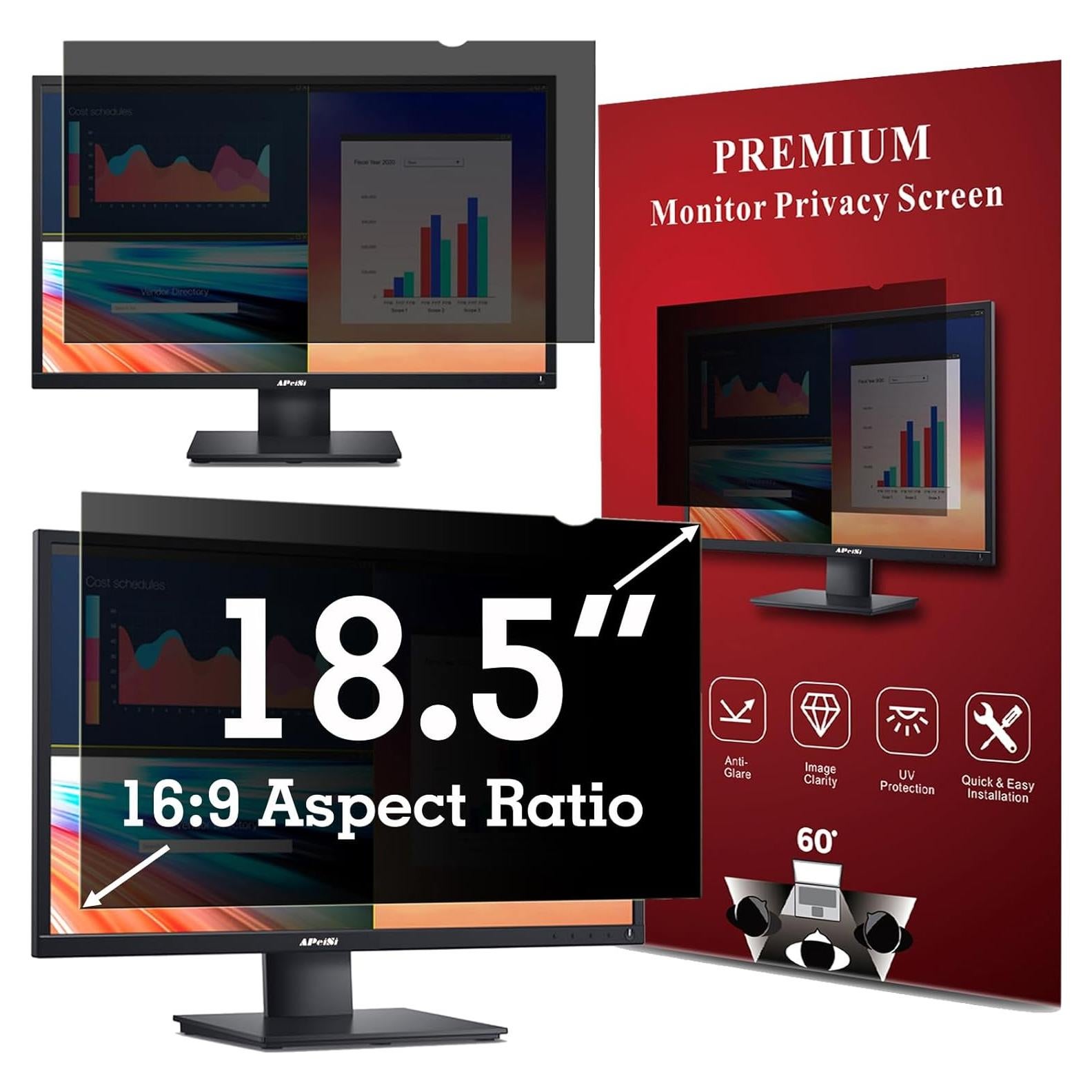 Filtro de Pantalla Privada APeiSi 18.5" Antirreflejo y Luz Azul