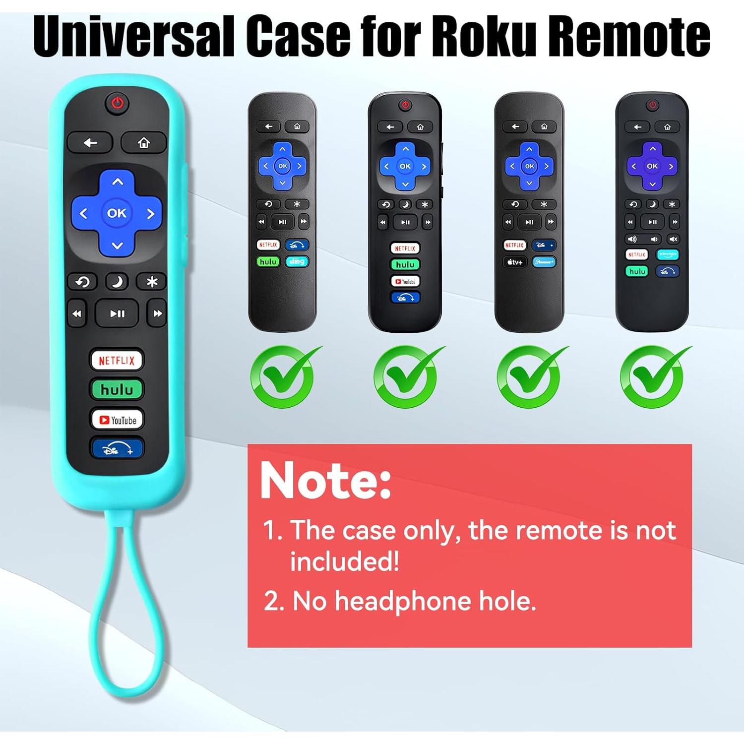 Funda Protectora de Silicona para Control Remoto Roku - 3 Piezas