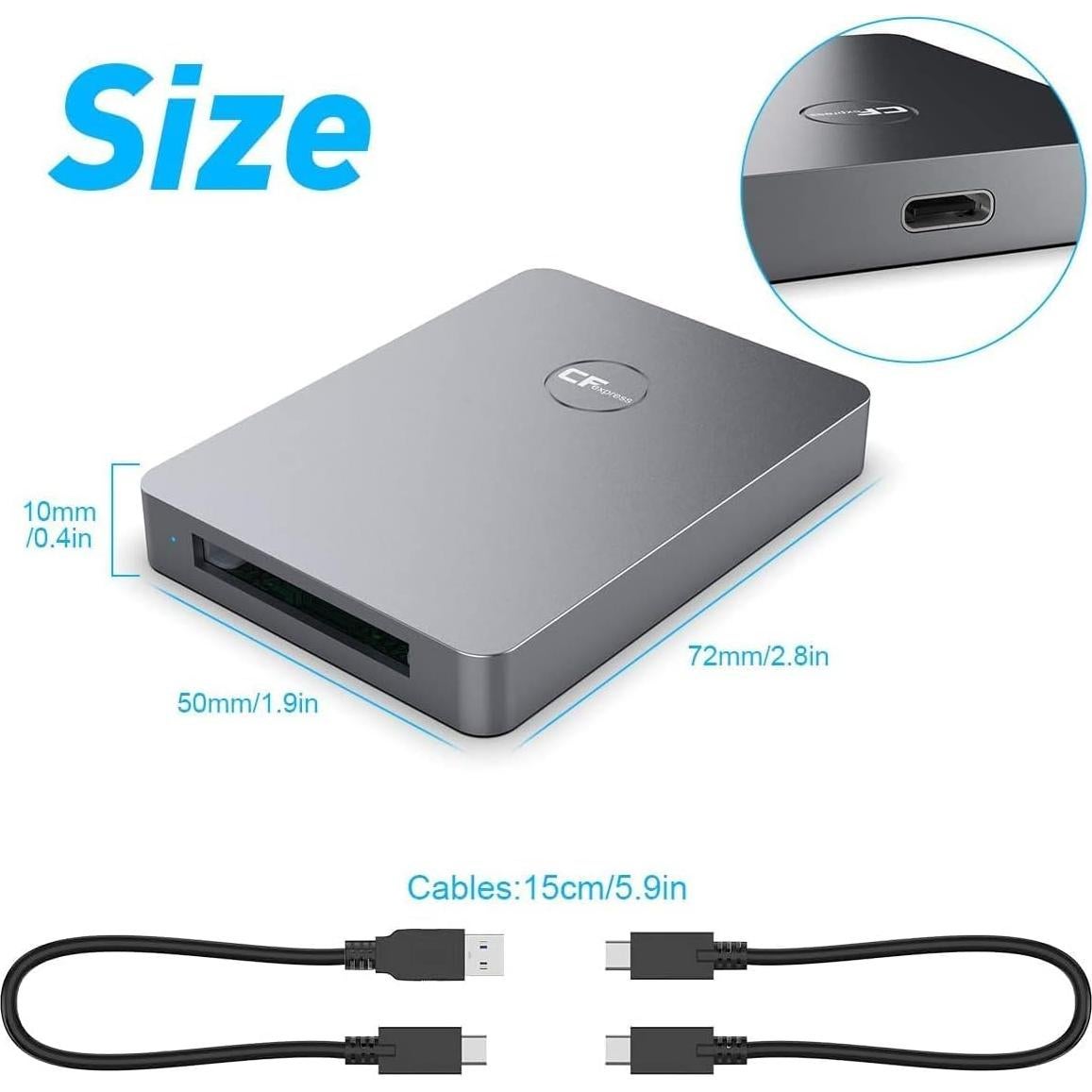 Lector de Tarjetas CFexpress Tipo B Rocketek USB 3.1 10Gbps