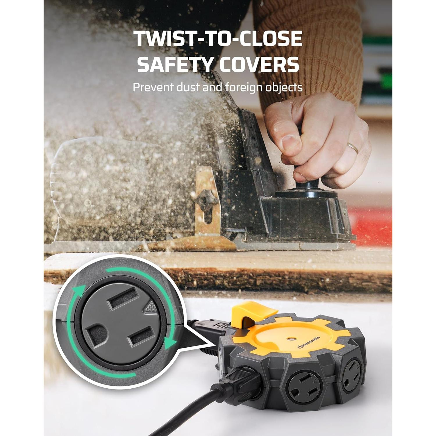 Hub de Energía DEWENWILS 6 Salidas para Exteriores 15A