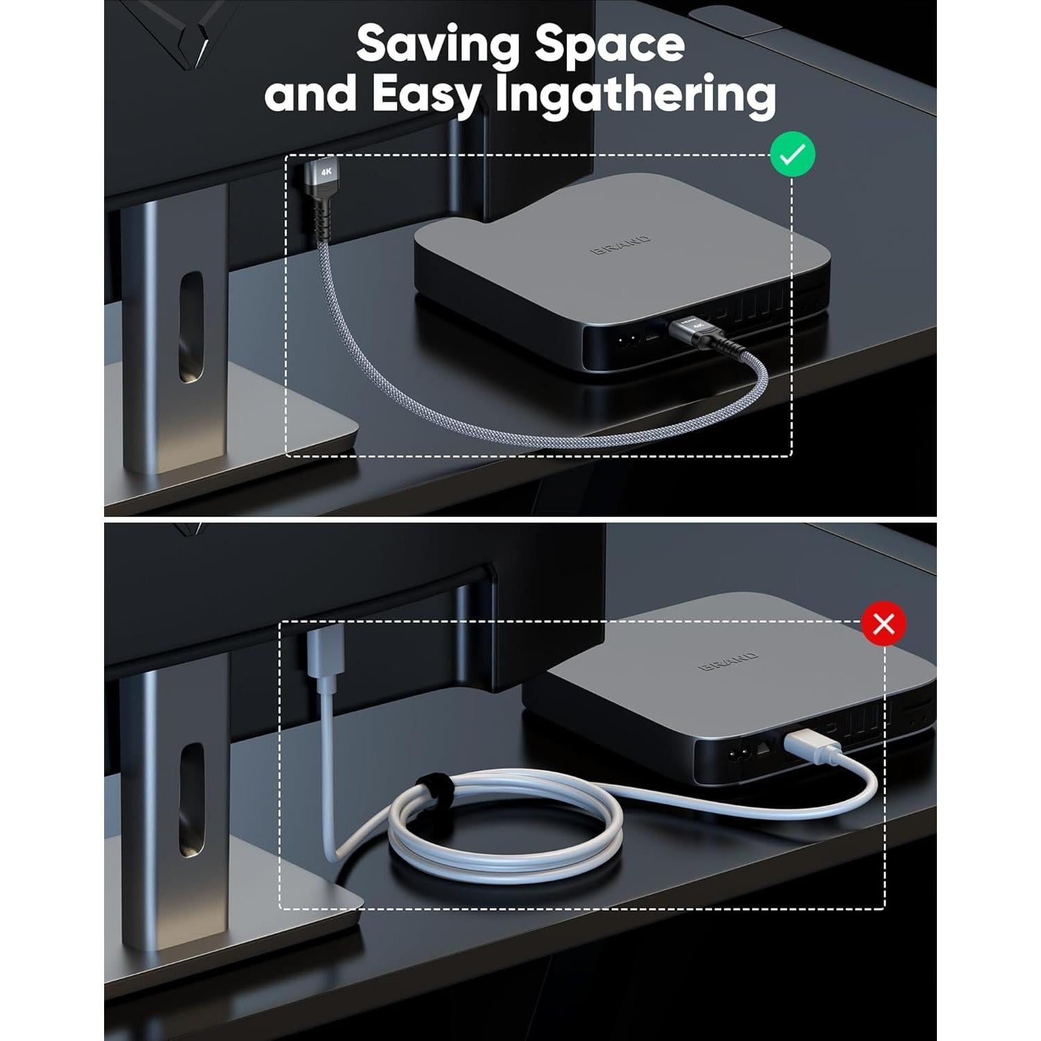 Cable HDMI 4K Highwings 0.32m Alta Velocidad Gris