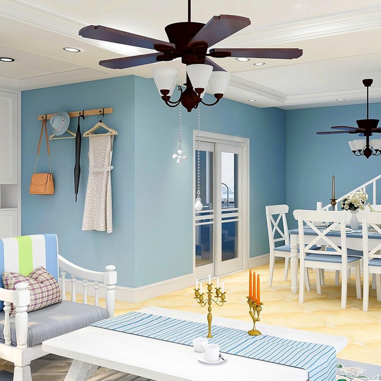 Juego de 4 Cadenas de Tirar Prasacco para Ventilador y Luz 30.48 cm