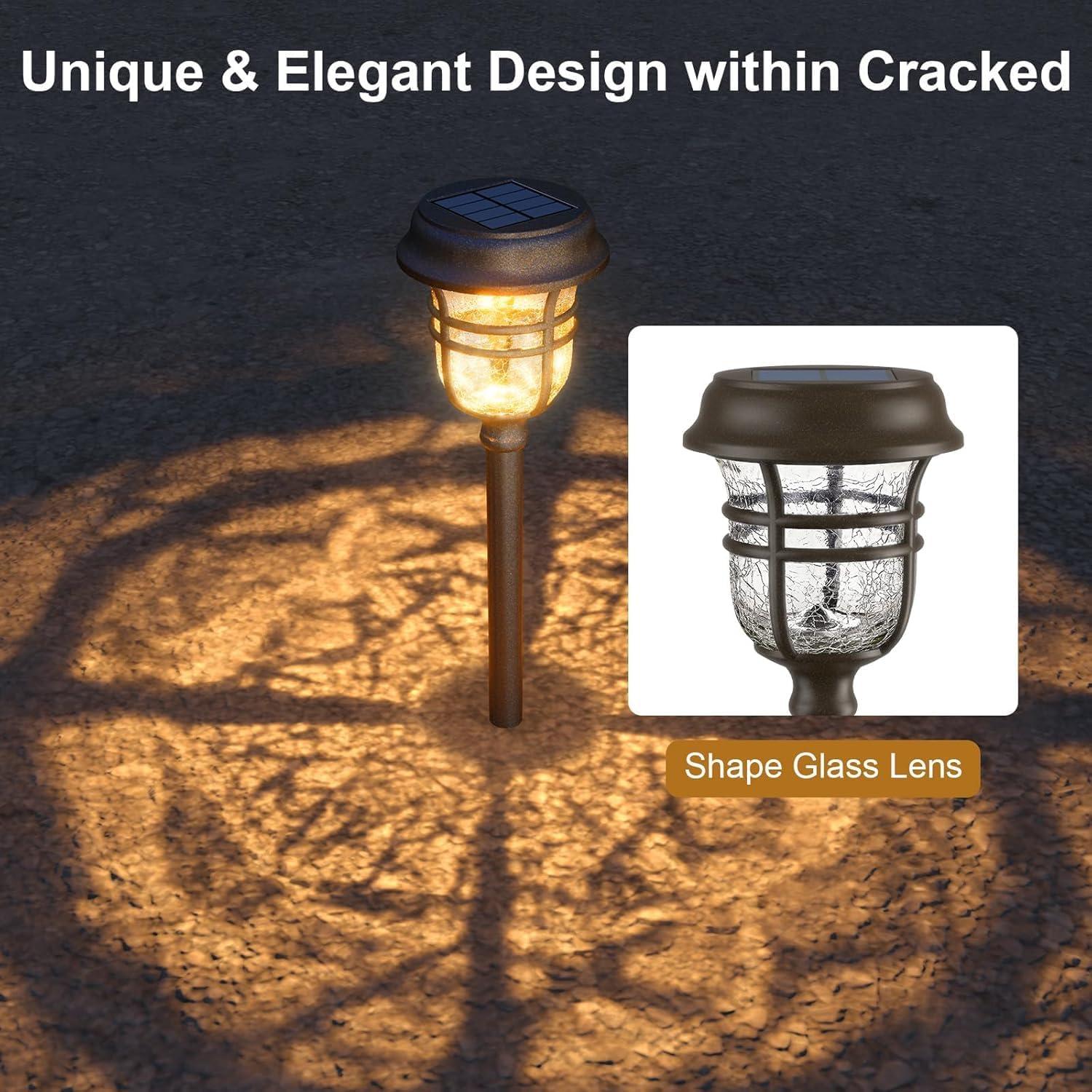 Luces de Camino Solares XMCOSY+ Paquete de 6 IP65 RGB y Blanco Cálido