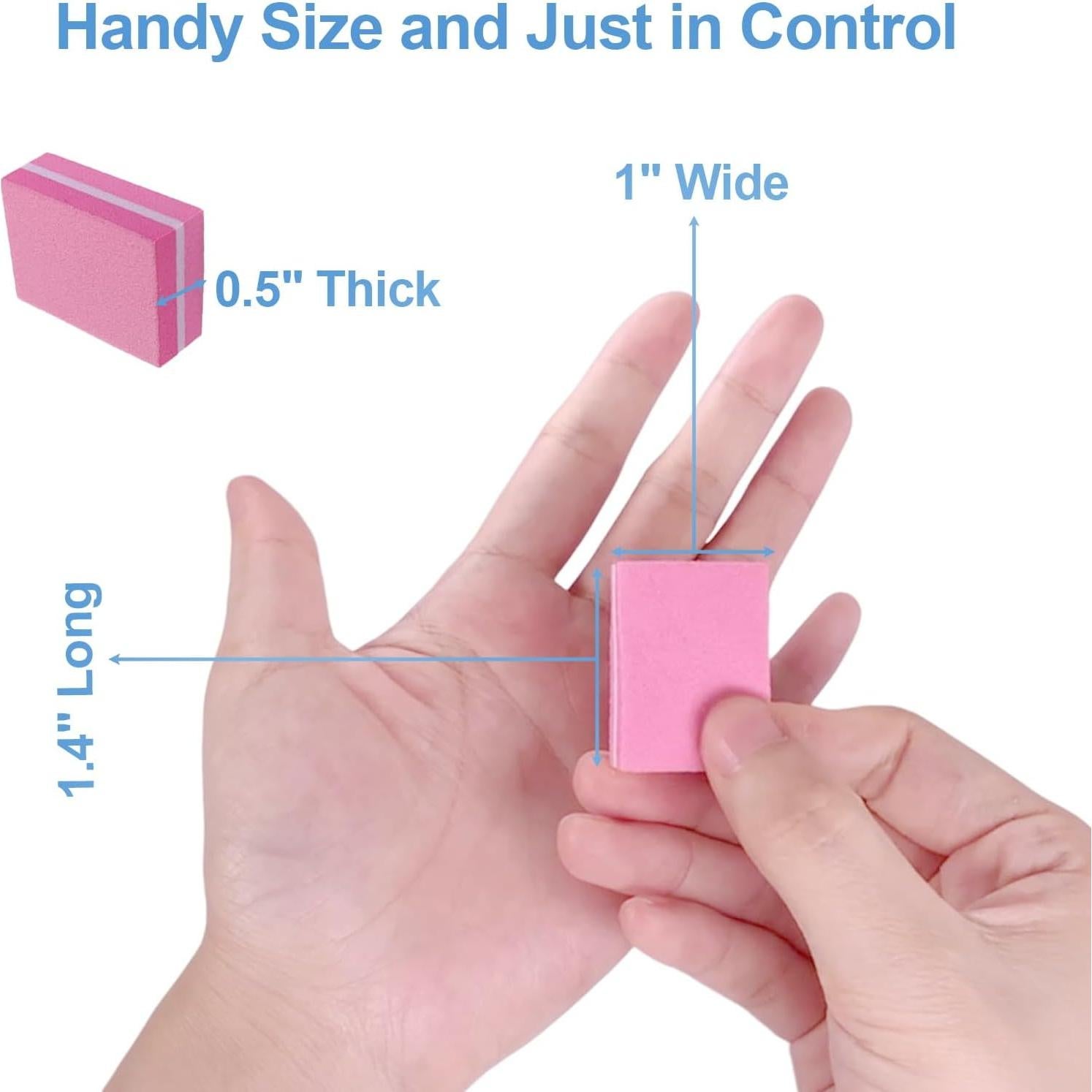 Bloques de Pulido de Uñas AhaTopia 50 Pcs 180/240 Grano Rosa