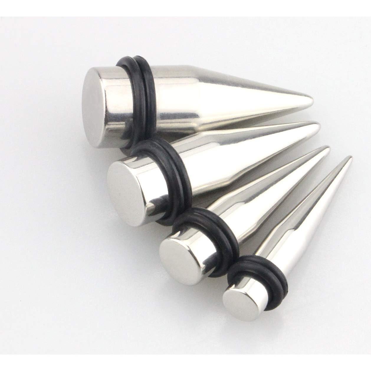 Kit de Túneles de Oreja Awinrel Acero Inoxidable 0g (8mm) Plata