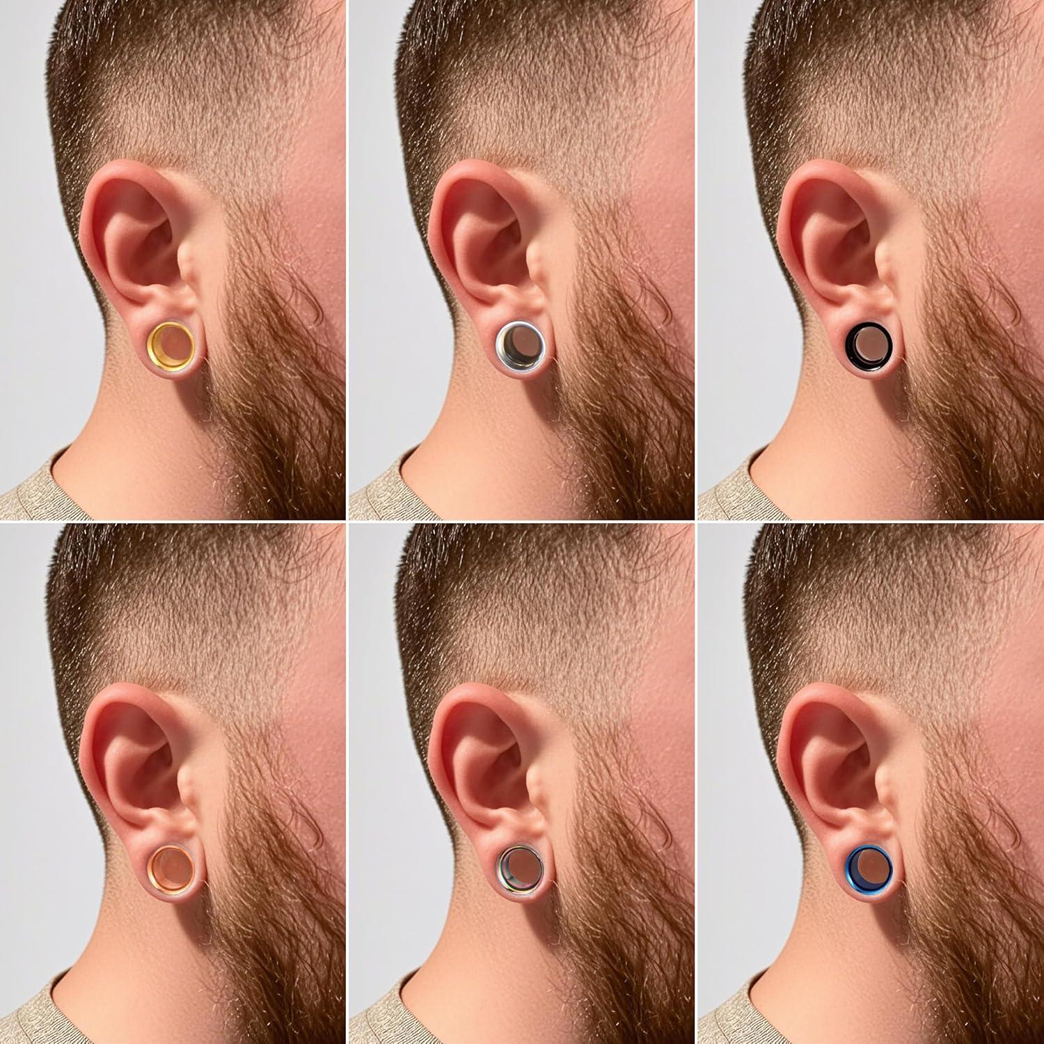 Kit de Túneles de Oreja Awinrel Acero Inoxidable 0g (8mm) Plata