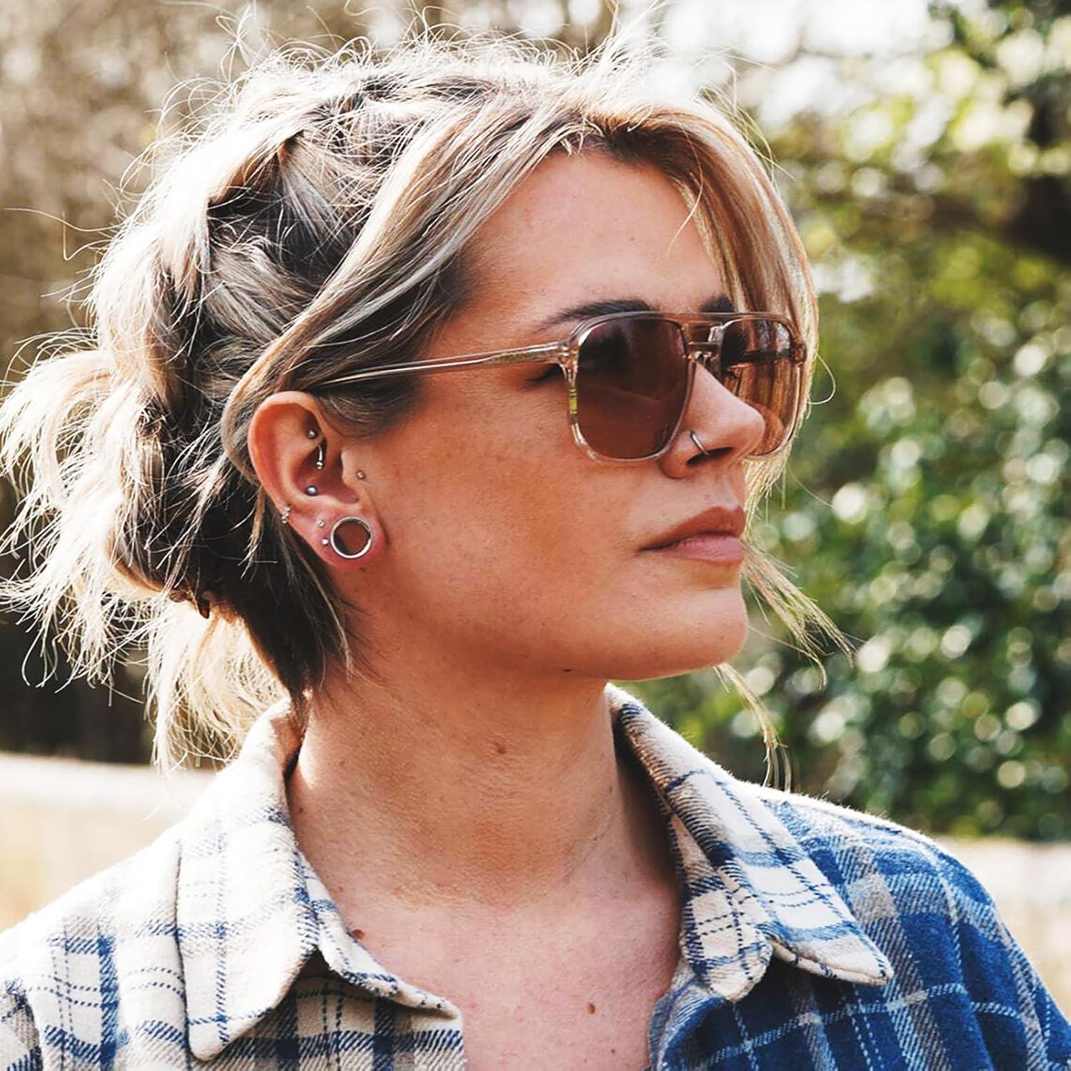 Kit de Túneles de Oreja Awinrel Acero Inoxidable 0g (8mm) Plata