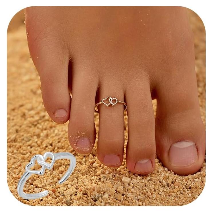 Anillo de dedo del pie ajustable Plata Esterlina 925 AIBELOPY