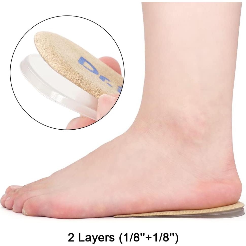 Inserts Elevadores de Talón Ajustables Dr.Foot 2 Capas Beige