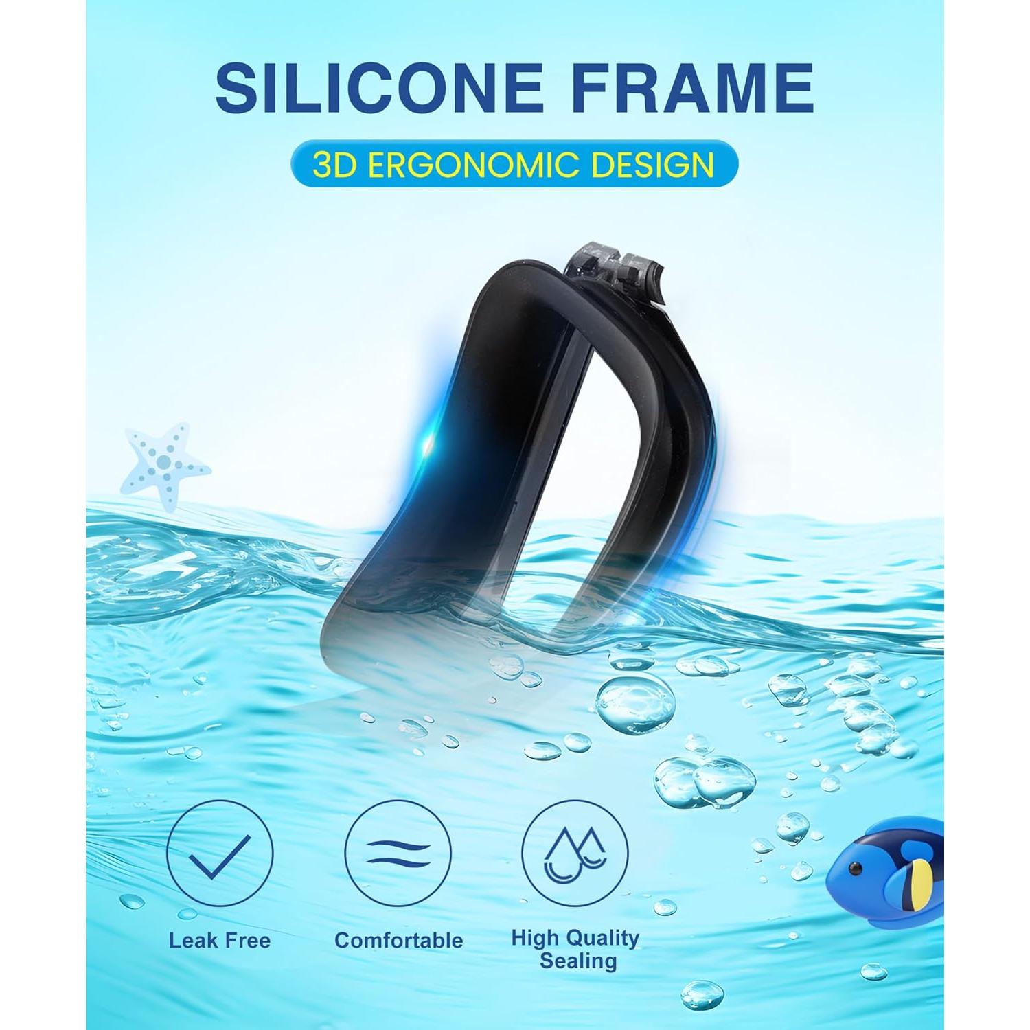 Gafas de natación QALLY para niños UV400 3 paquetes