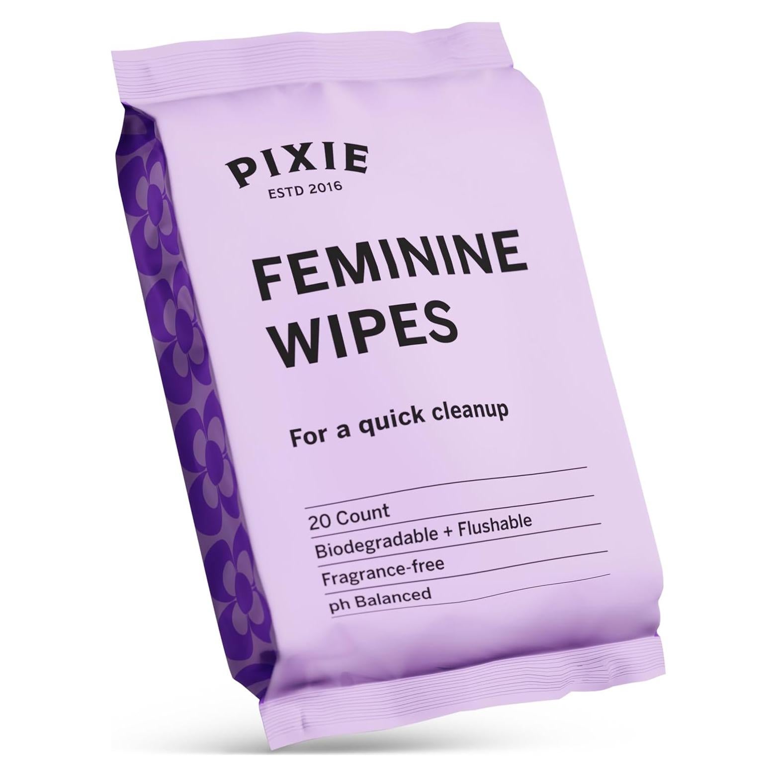 Toallitas Menstruales Biodegradables Pixie Cup - 20 Unidades