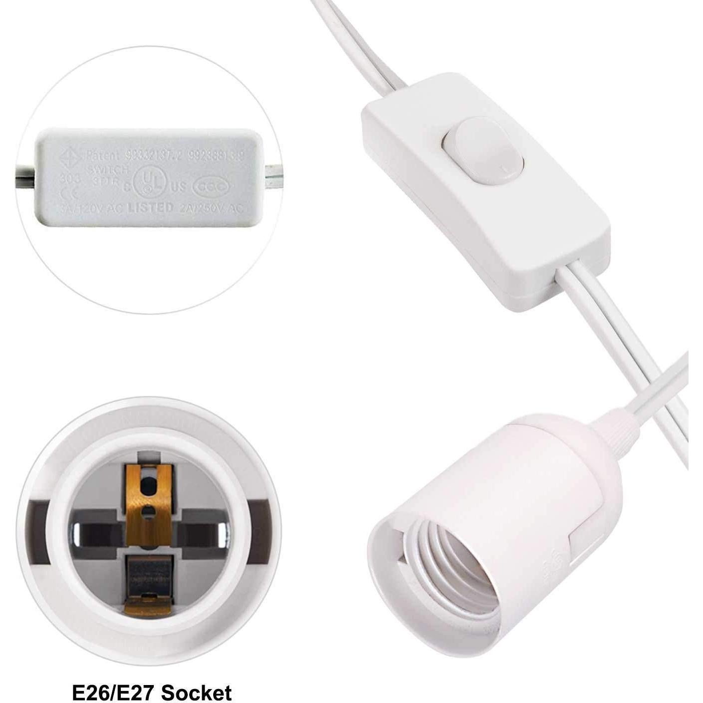 Lámpara Colgante Simple Deluxe 3.66m E26 con Interruptor