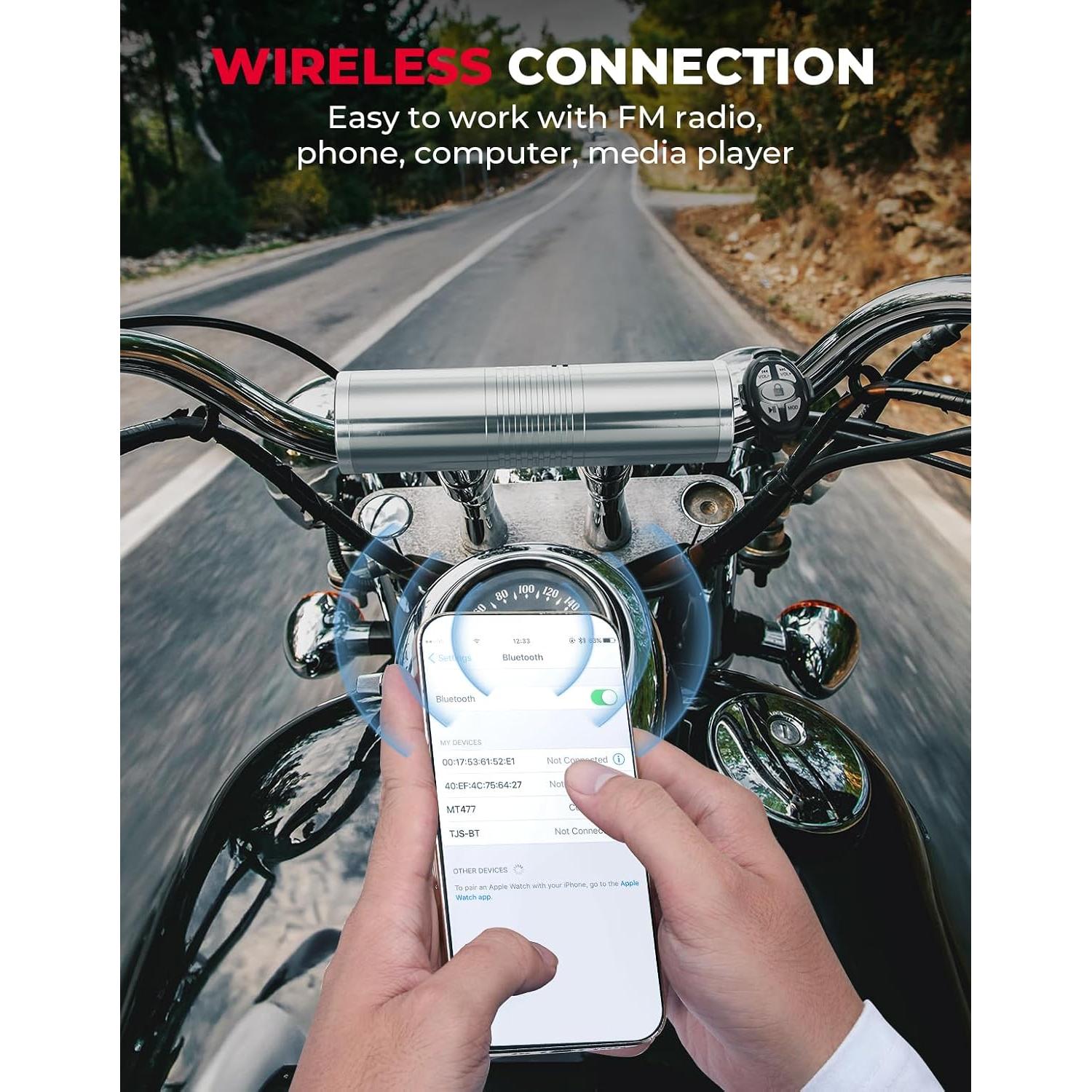 Altavoz Estéreo KEMIMOTO para Motocicleta Impermeable 60W