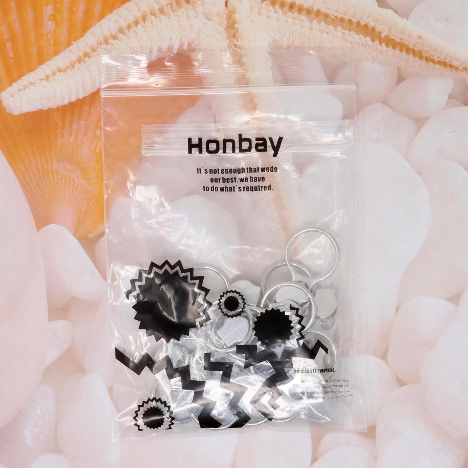 20 Deslizadores de Cierre de Aleación de Zinc #5 Plateados Honbay