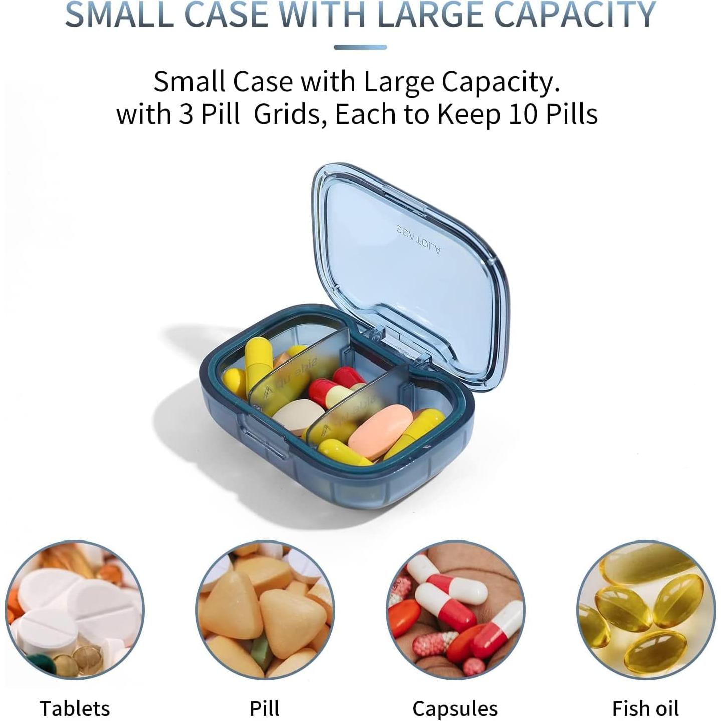 Caja de Pastillas KANGYAN 3 Compartimentos a Prueba de Humedad