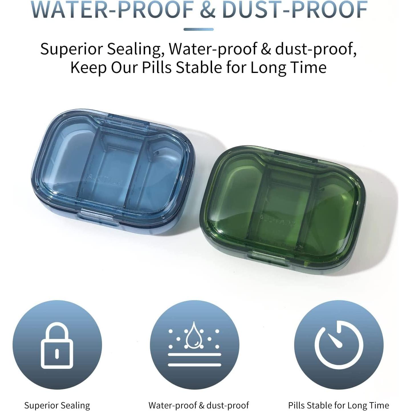 Caja de Pastillas KANGYAN 3 Compartimentos a Prueba de Humedad