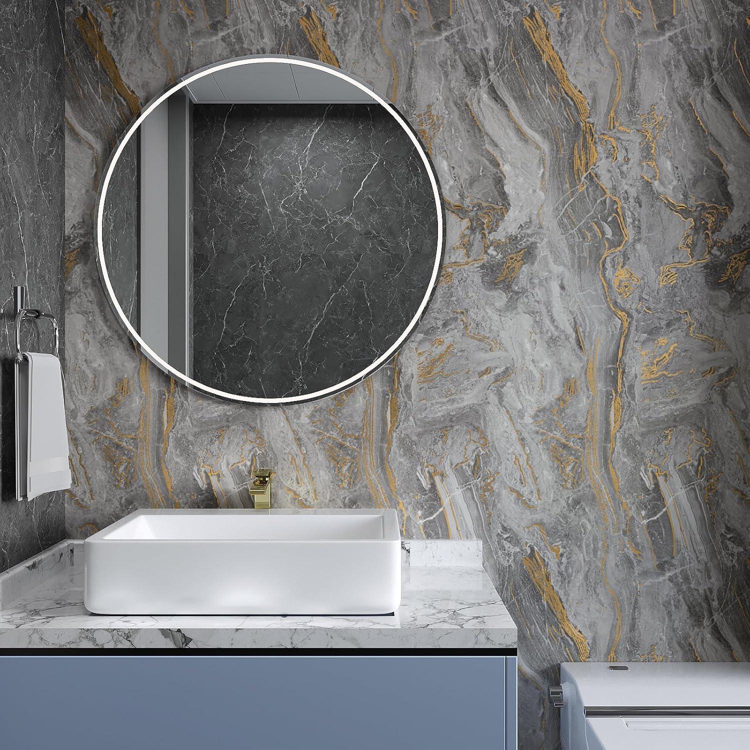 Papel Contacto VaryPaper 39.9x199.8 cm Mármol Gris Mate