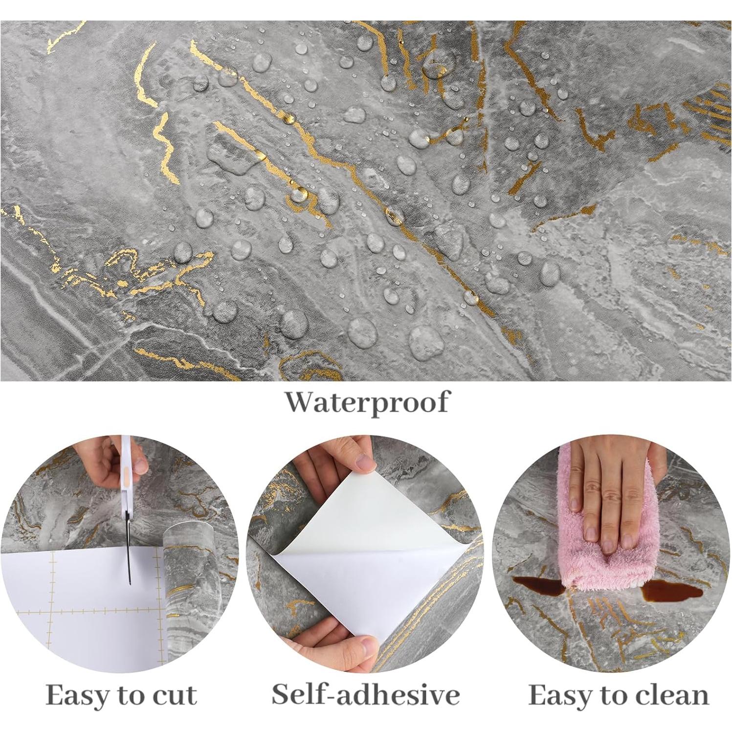 Papel Contacto VaryPaper 39.9x199.8 cm Mármol Gris Mate