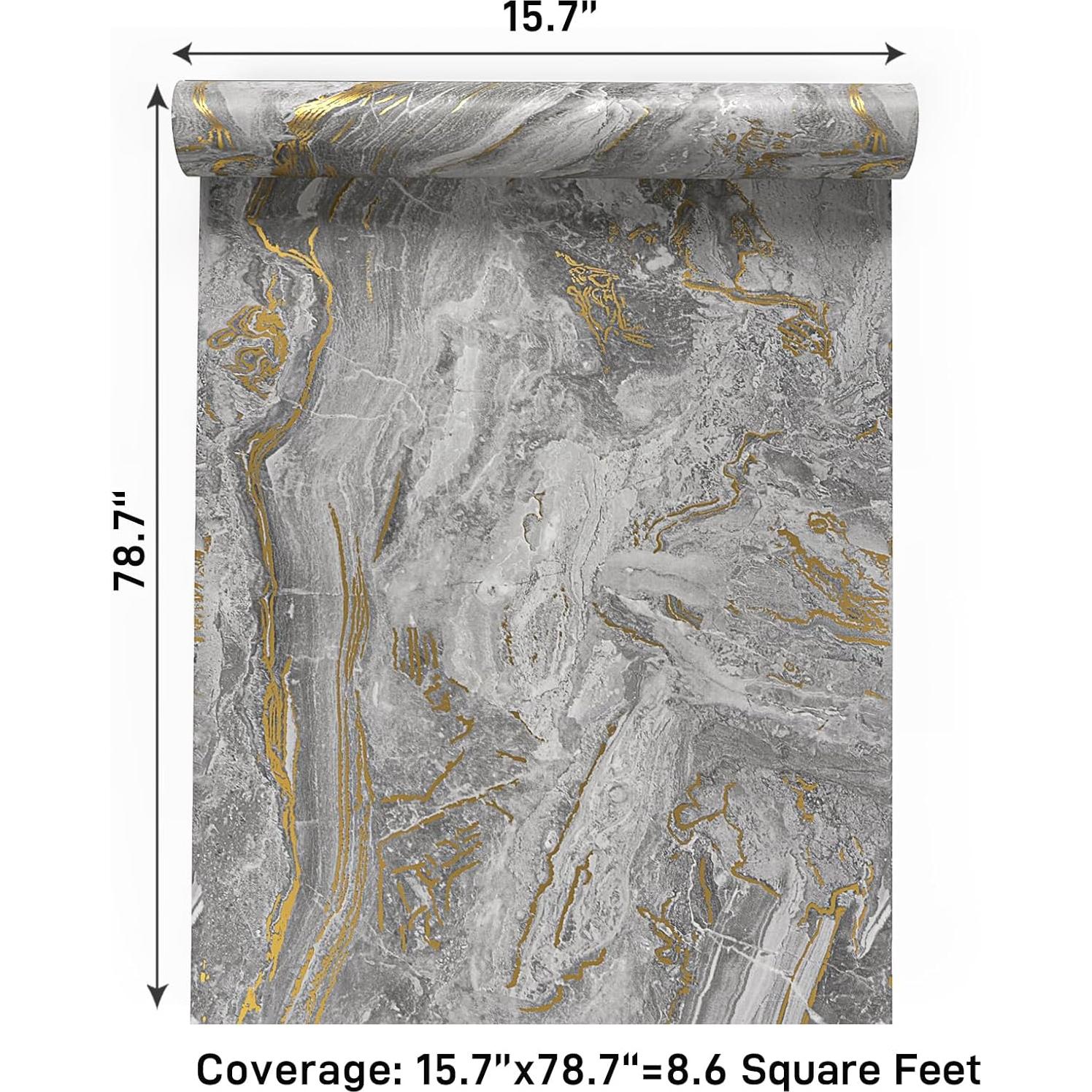 Papel Contacto VaryPaper 39.9x199.8 cm Mármol Gris Mate