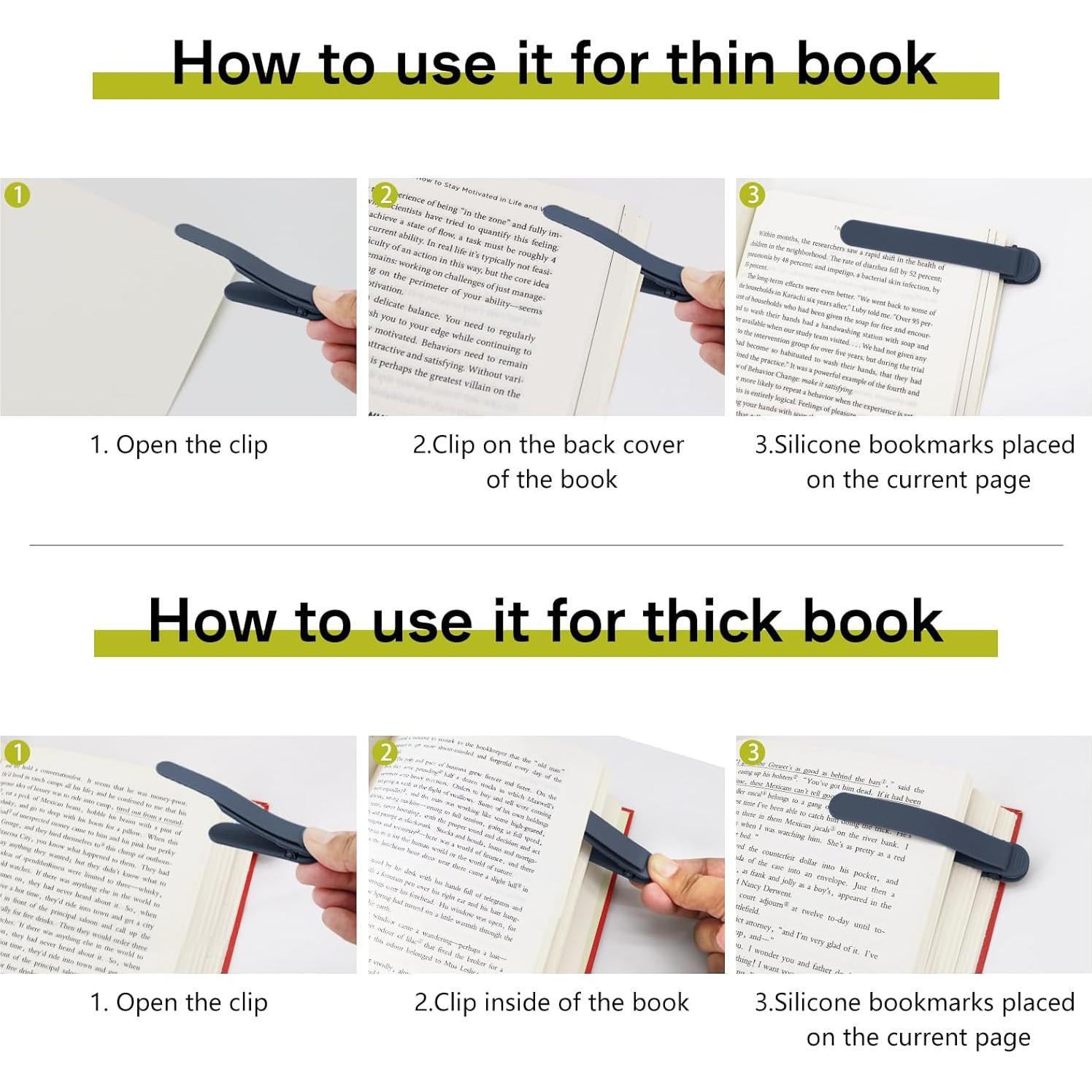 Marcadores Automáticos de Silicona SMUK - 3 Piezas para Lectura