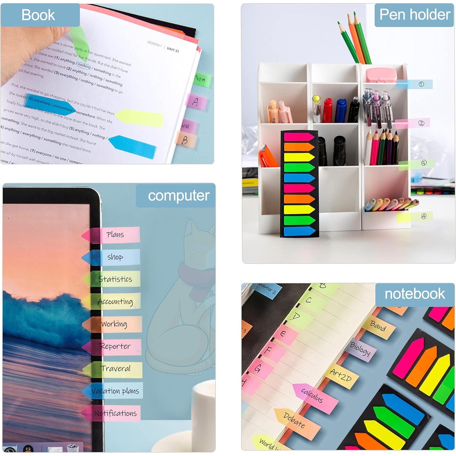 Pestañas Adhesivas Ericter 1200 Pcs Flecha Colorida 1.19 cm