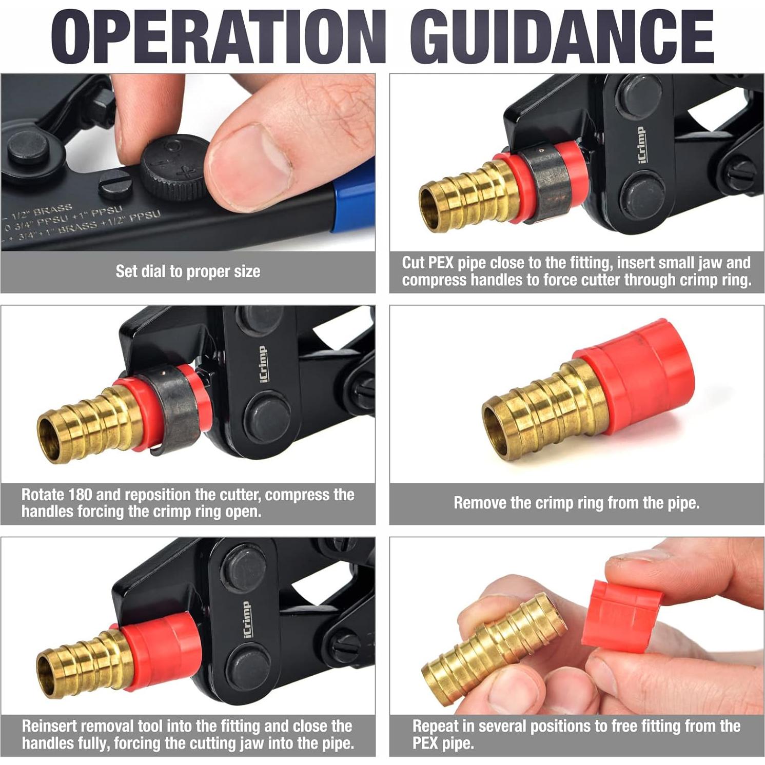 Herramienta de Eliminación de Anillos de Cobre IWISS 1,27-2,54 cm