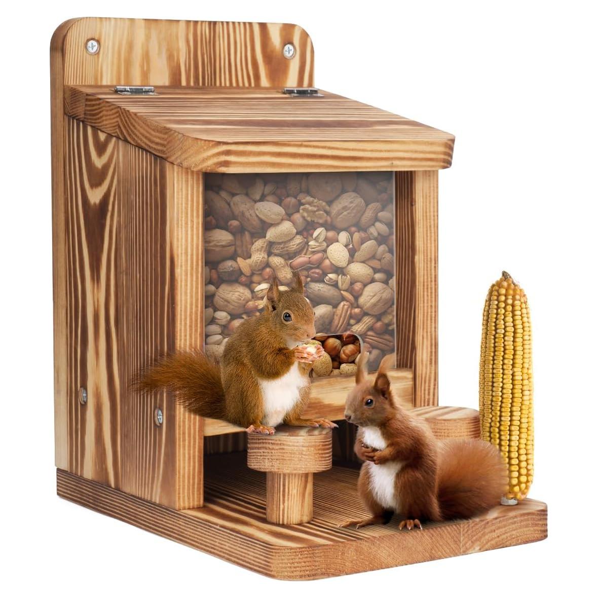 Comedero para Ardillas Turosur de Madera 26.8x18.7x30 cm