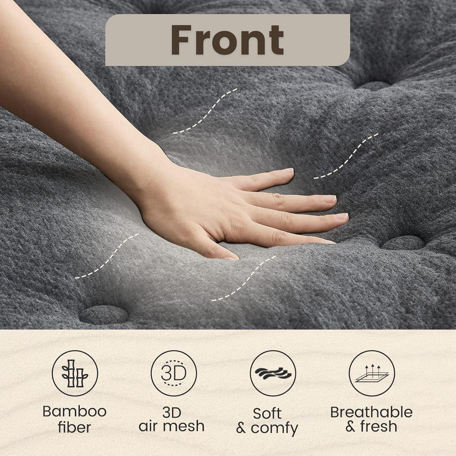 Cubierta de Colchón Twin QUIETSEA Espuma de Memoria Impermeable