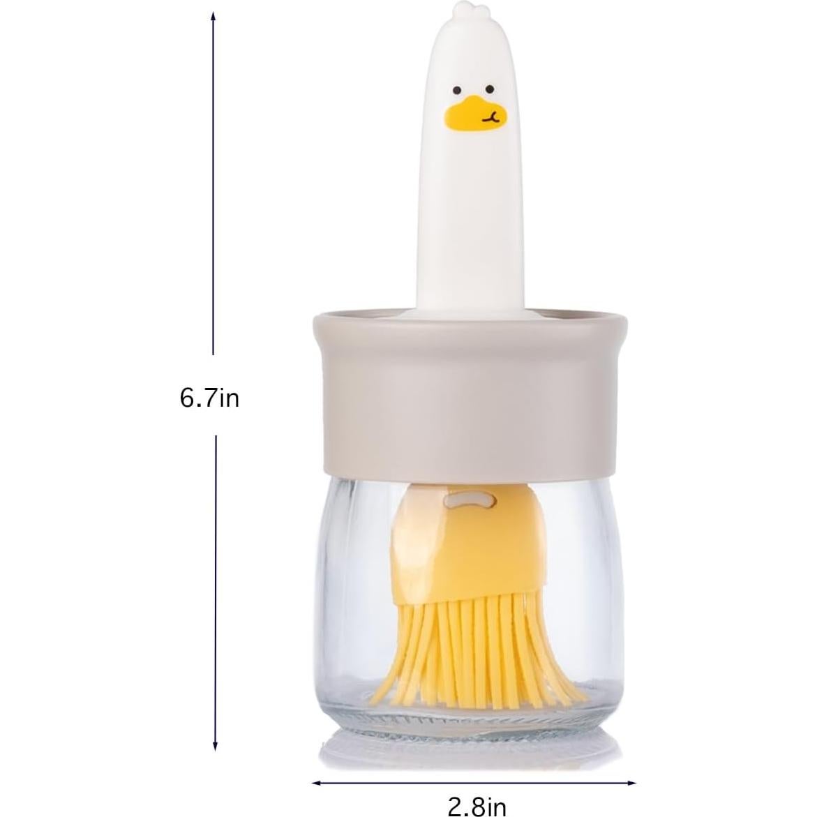 Botella dispensadora de aceite 200ml con brocha de silicona