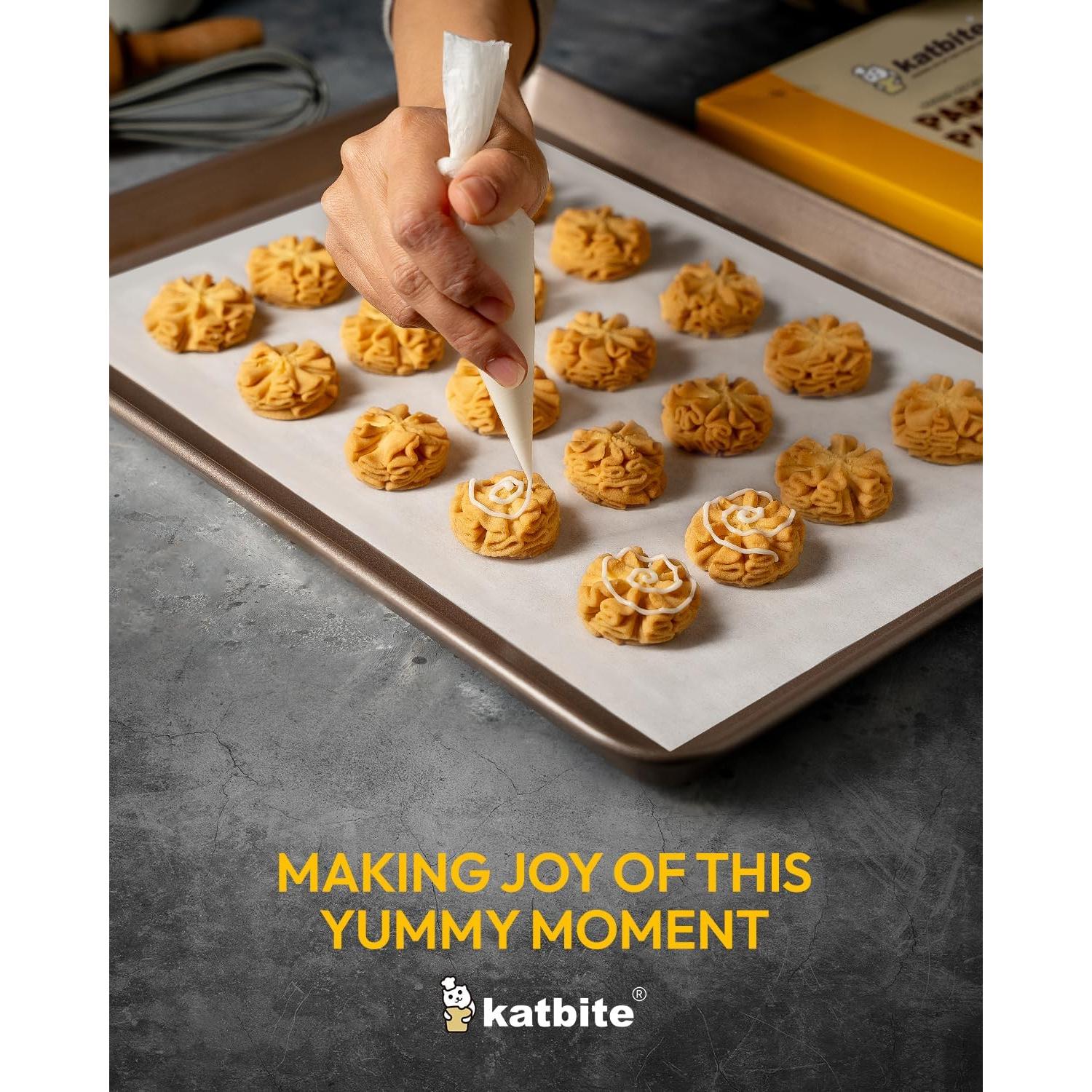 Hojas de Papel Pergamino Katbite 200 Pcs 23x33 cm Antiadhesivo