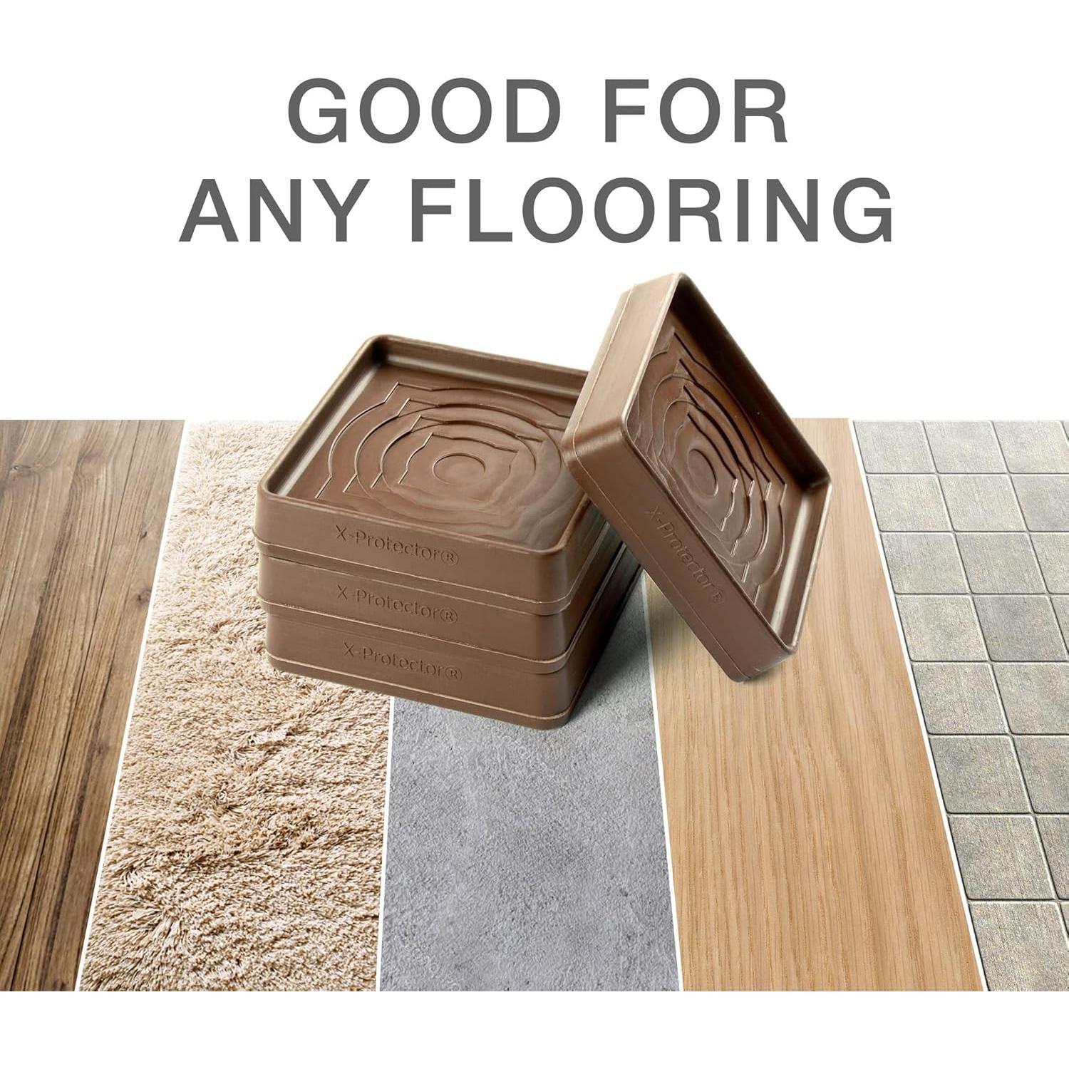 Tazas de Muebles X-PROTECTOR 4 PCS Goma Antideslizantes 5.08 cm