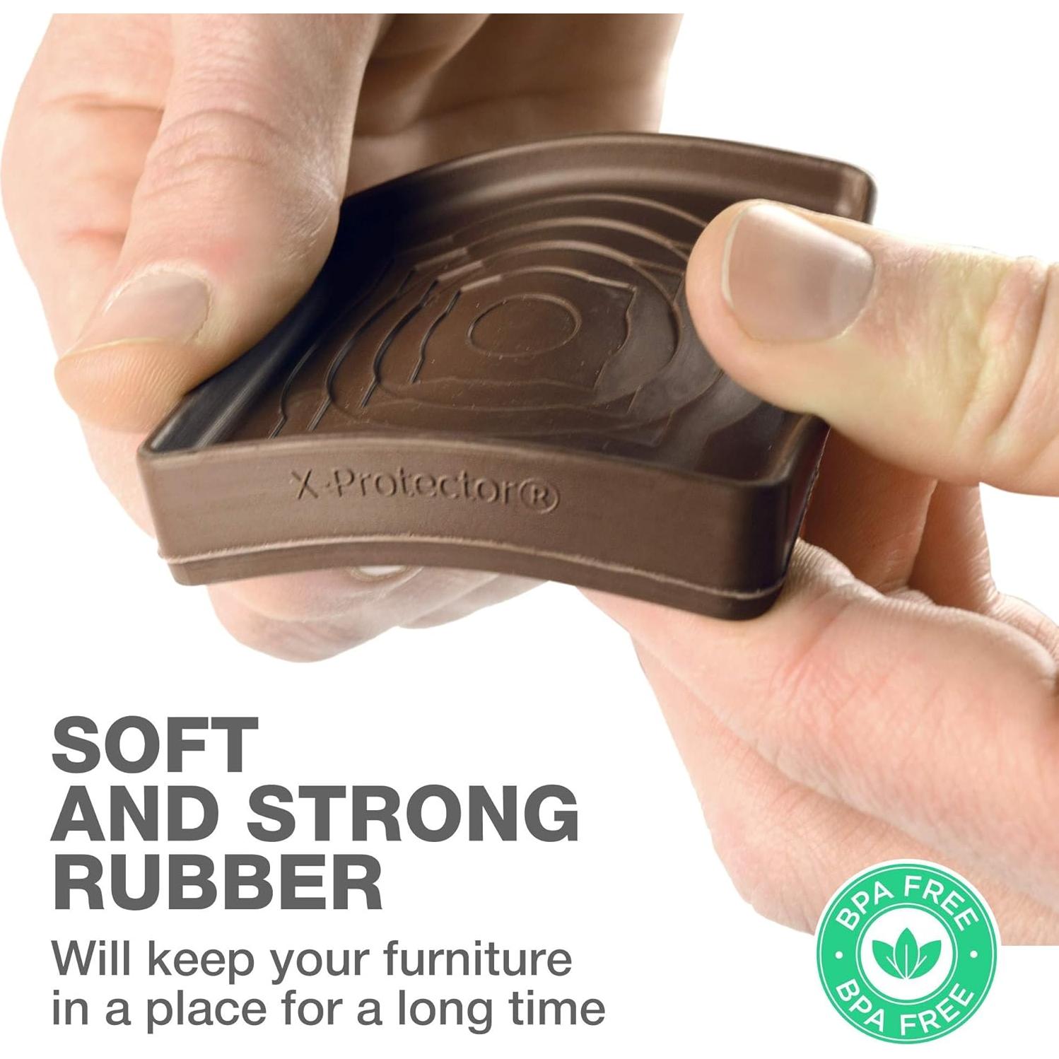 Tazas de Muebles X-PROTECTOR 4 PCS Goma Antideslizantes 5.08 cm