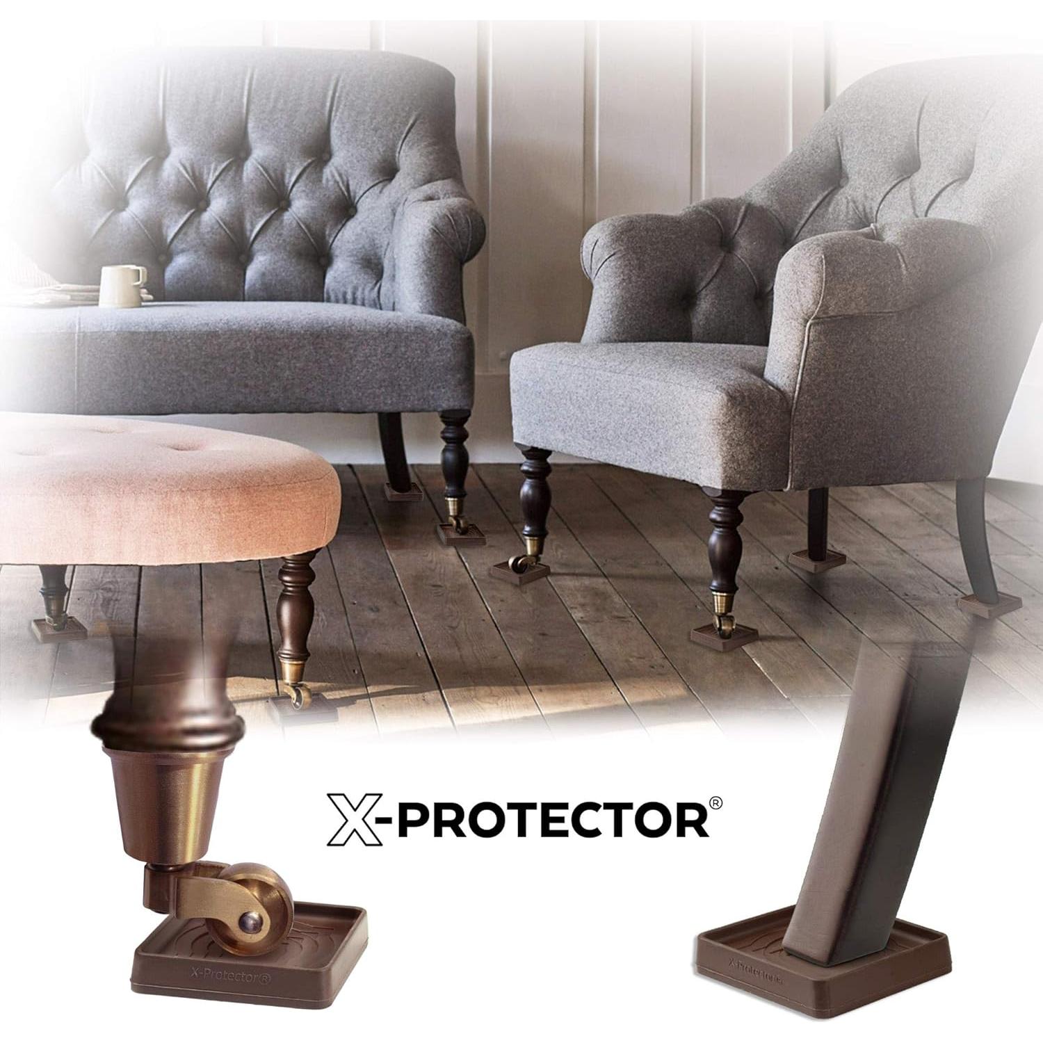 Tazas de Muebles X-PROTECTOR 4 PCS Goma Antideslizantes 5.08 cm