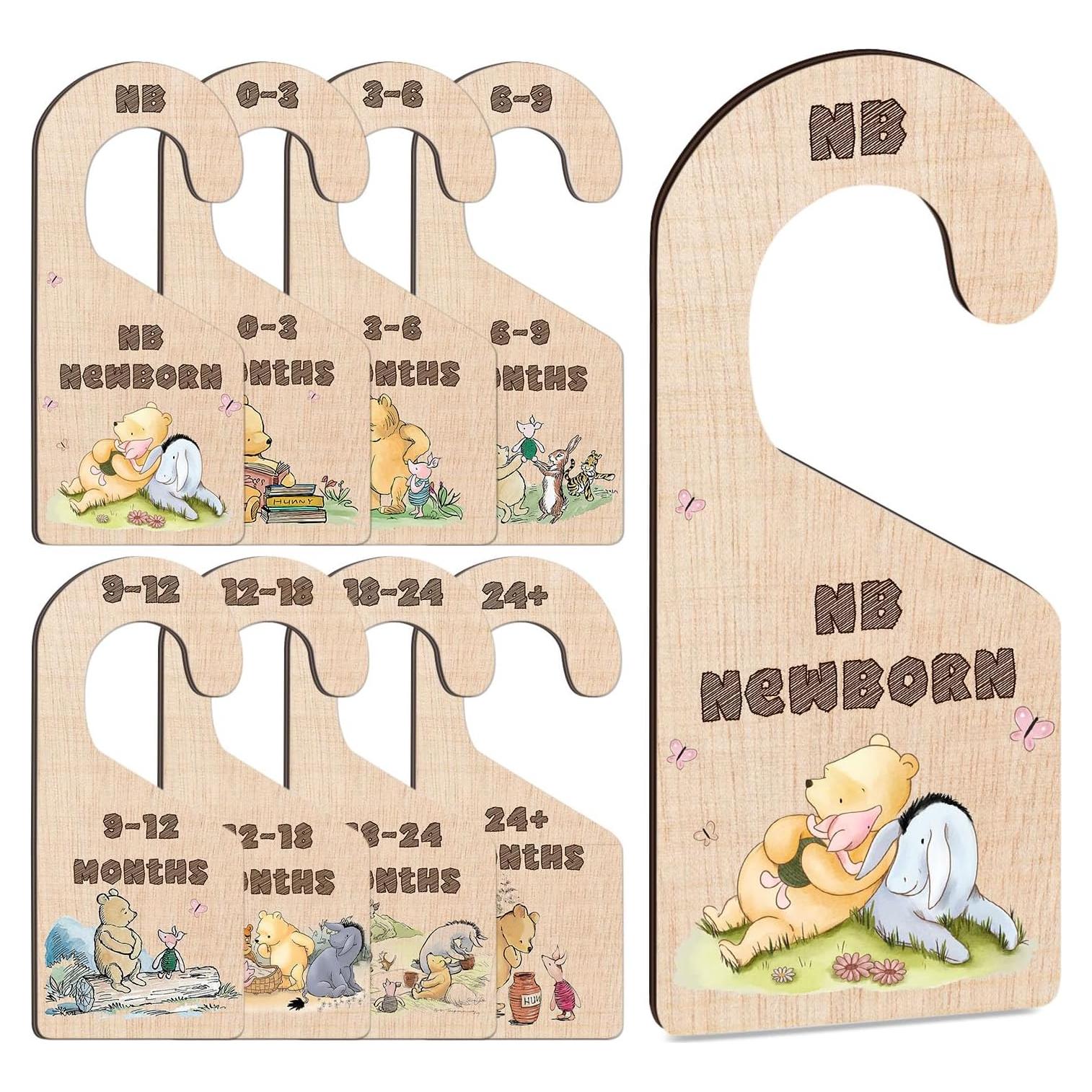 8 Divisores de Closet para Bebés Hatzelou Winnie Pooh Beige