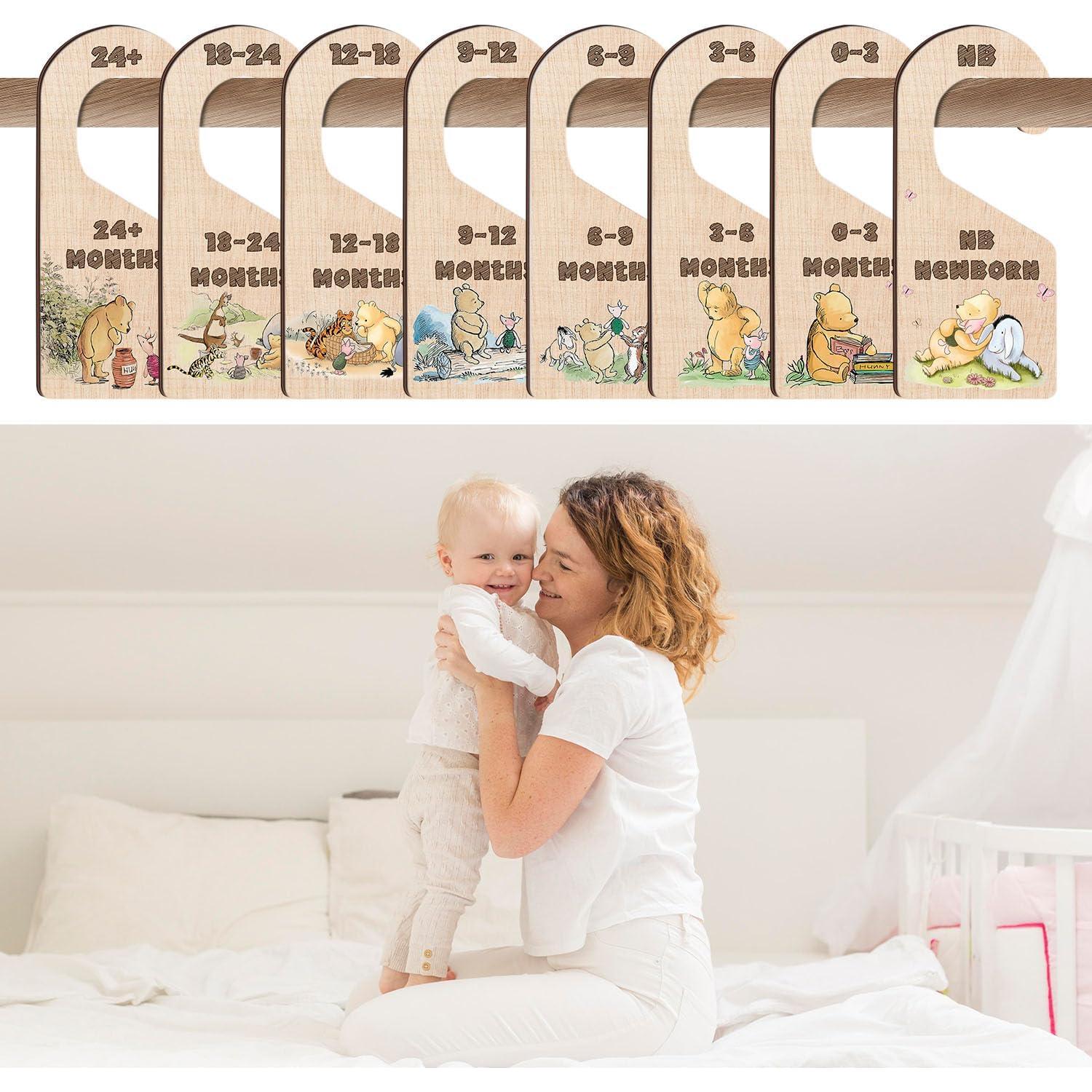 8 Divisores de Closet para Bebés Hatzelou Winnie Pooh Beige