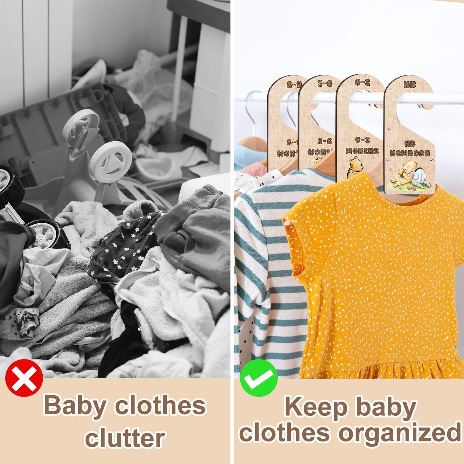 8 Divisores de Closet para Bebés Hatzelou Winnie Pooh Beige