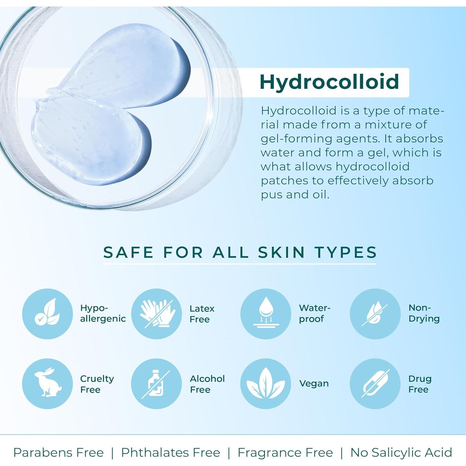 Parche Hidrocoloide para Acné CLEOF - 220 Unidades Vegano