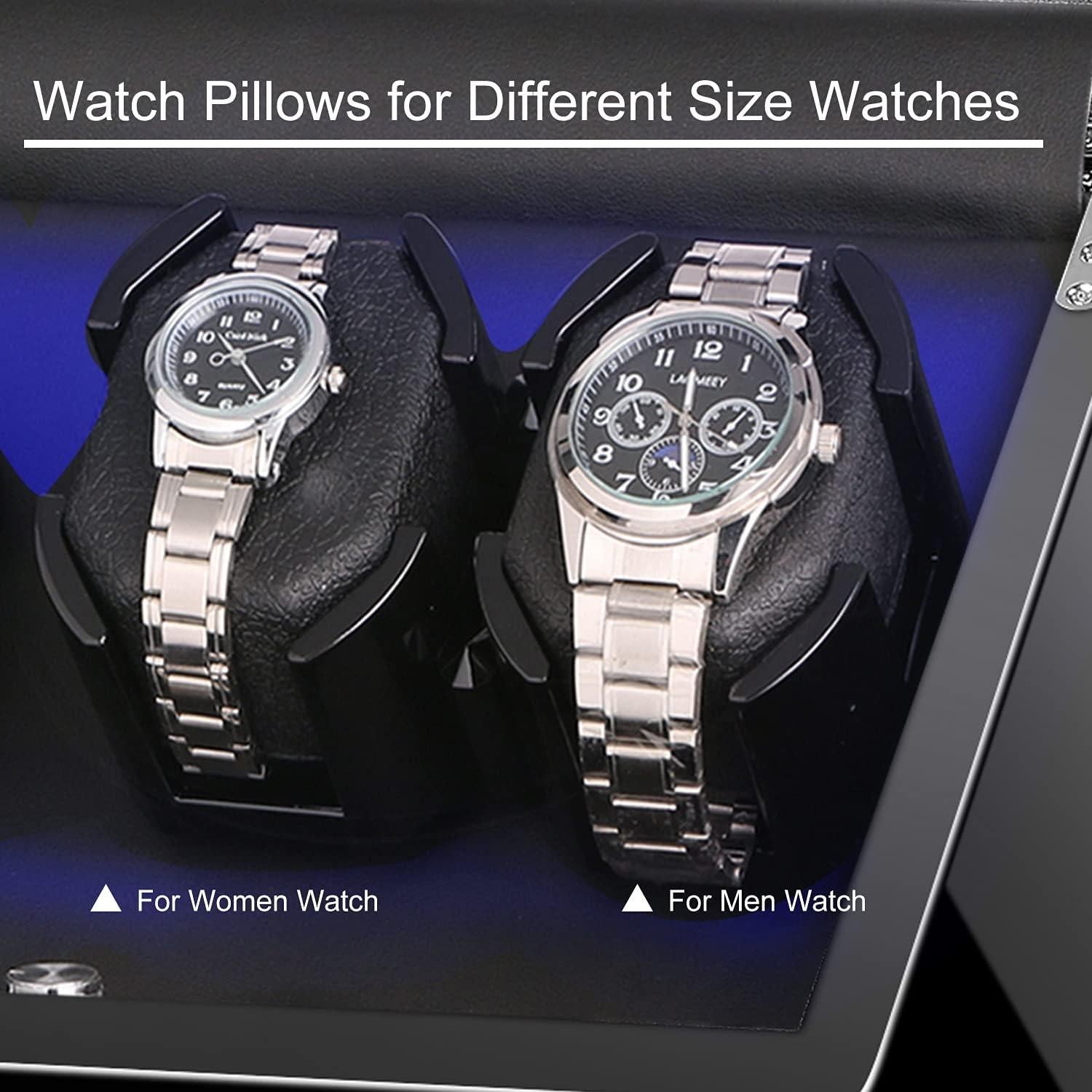 Enrollador de Relojes Automático 4 Unidades con LED Negro