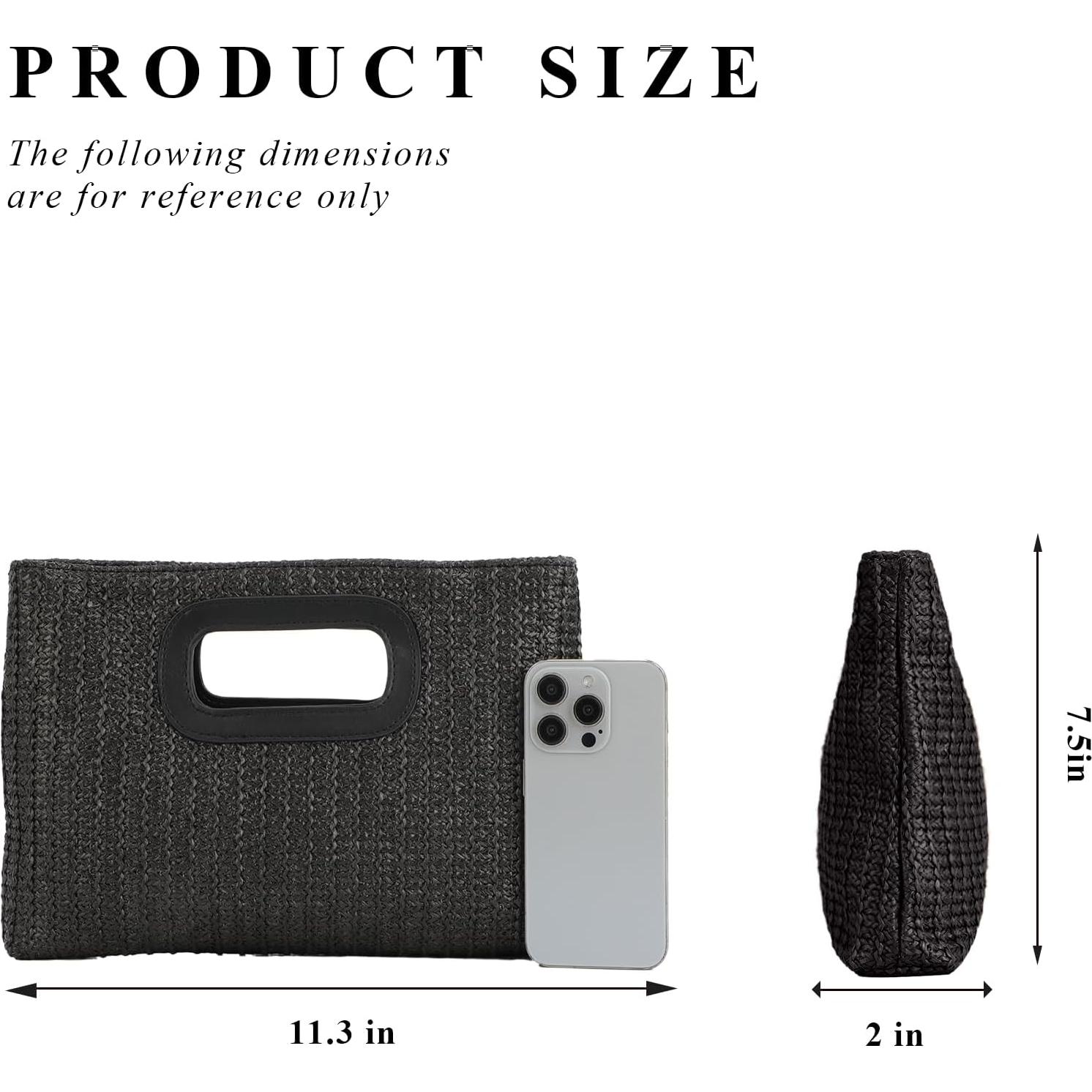 Bolso de Paja Fecialy para Mujeres - Tote Playa 30x14x47cm