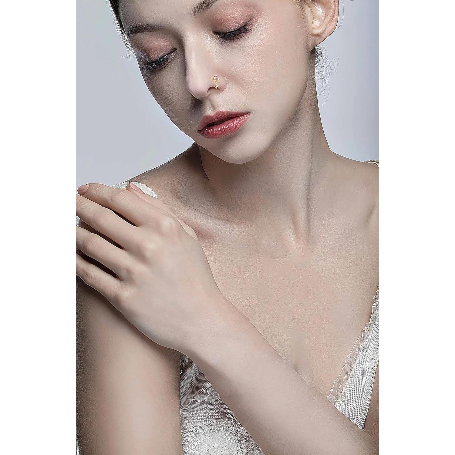 15PCS Anillos de Nariz Vegolita 20G Acero Inoxidable Hipoalergénico