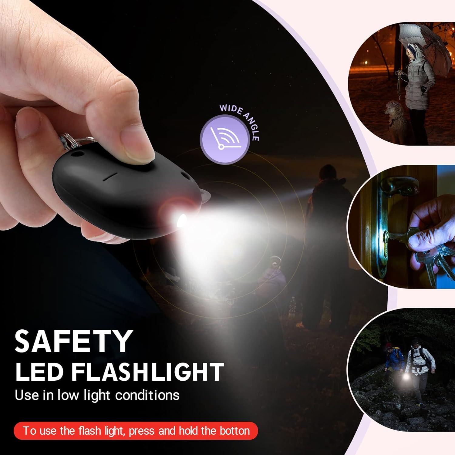 Alarma Personal VIGOROAD 130 dB con Luz LED - Seguridad Compacta