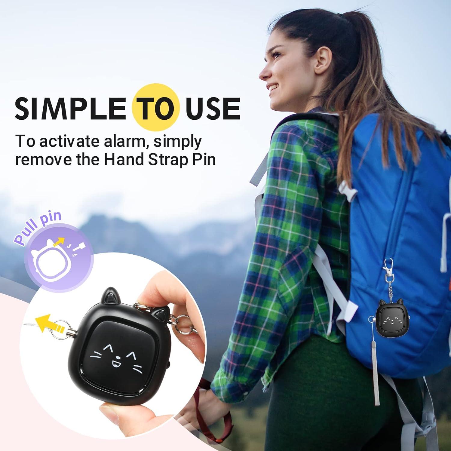 Alarma Personal VIGOROAD 130 dB con Luz LED - Seguridad Compacta