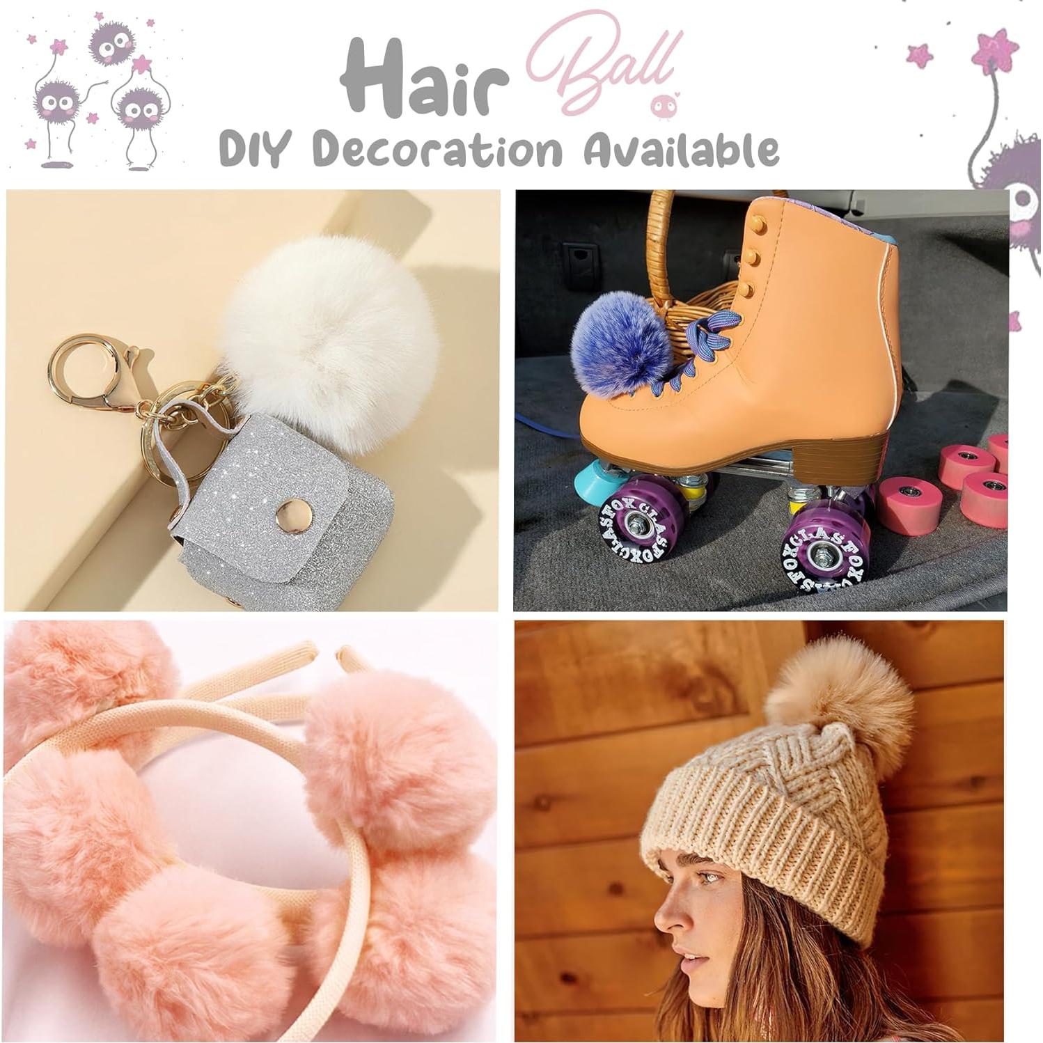 26 Pompones de Piel Sintética BBGifts 8.1 cm para Manualidades