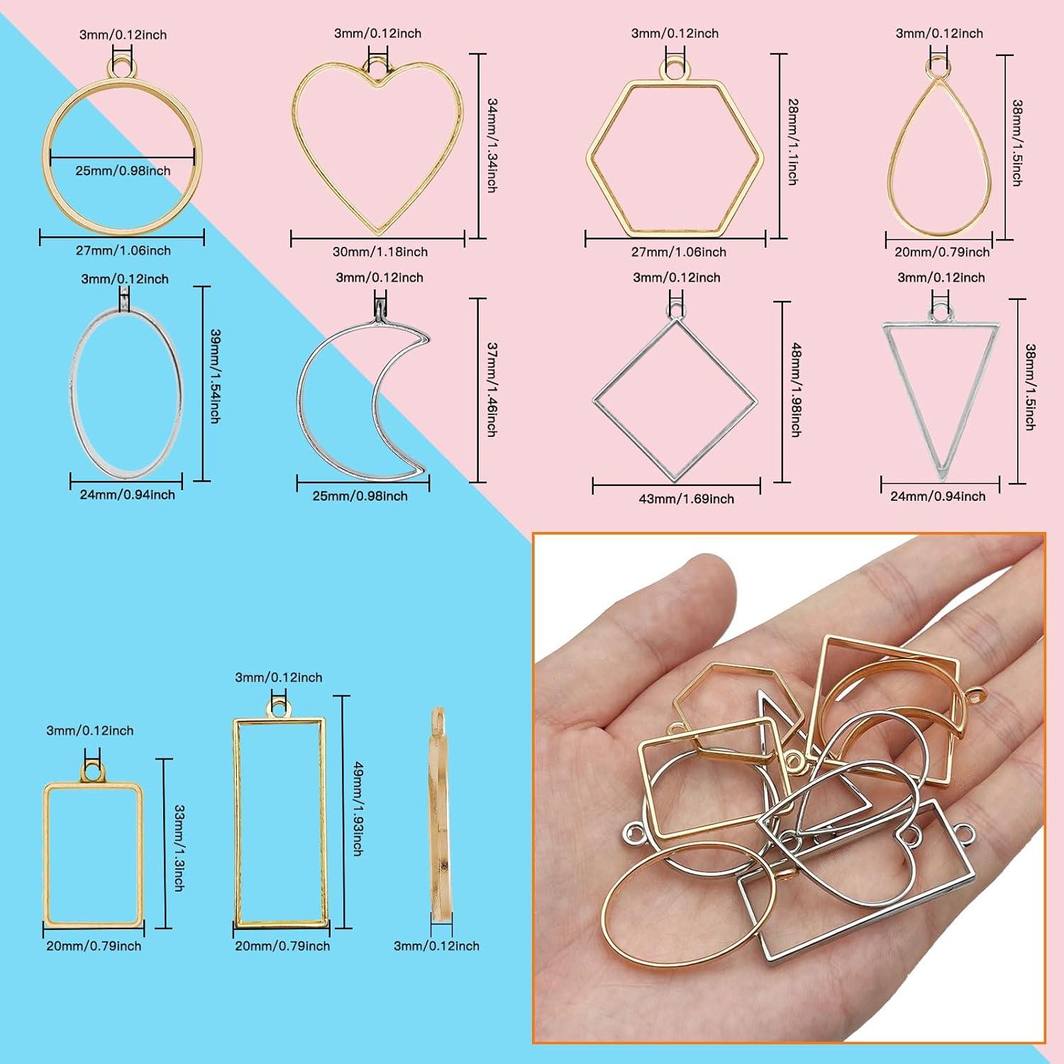 40 Colgantes Abiertos Oubaka para Joyería en 2 Colores y 10 Estilos