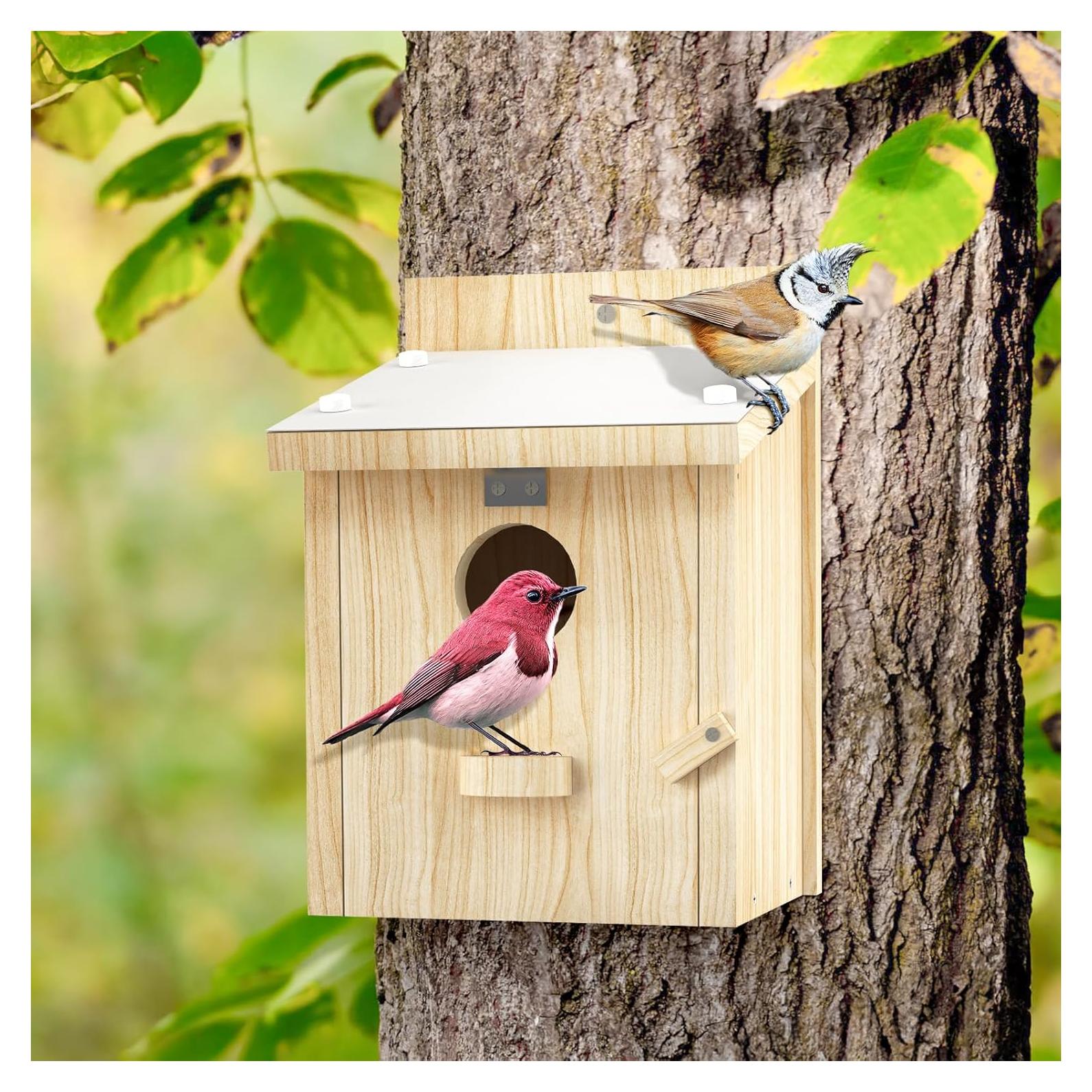 Casa para Aves Chuiendi de Madera Impermeable 15x15x21.8 cm