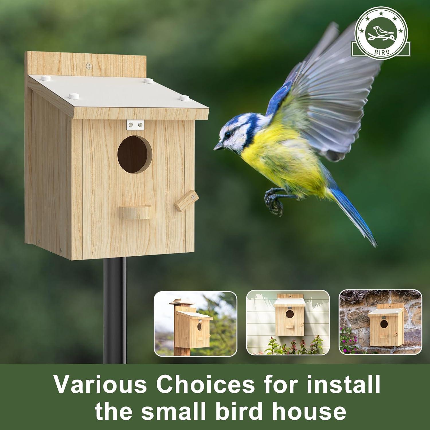 Casa para Aves Chuiendi de Madera Impermeable 15x15x21.8 cm