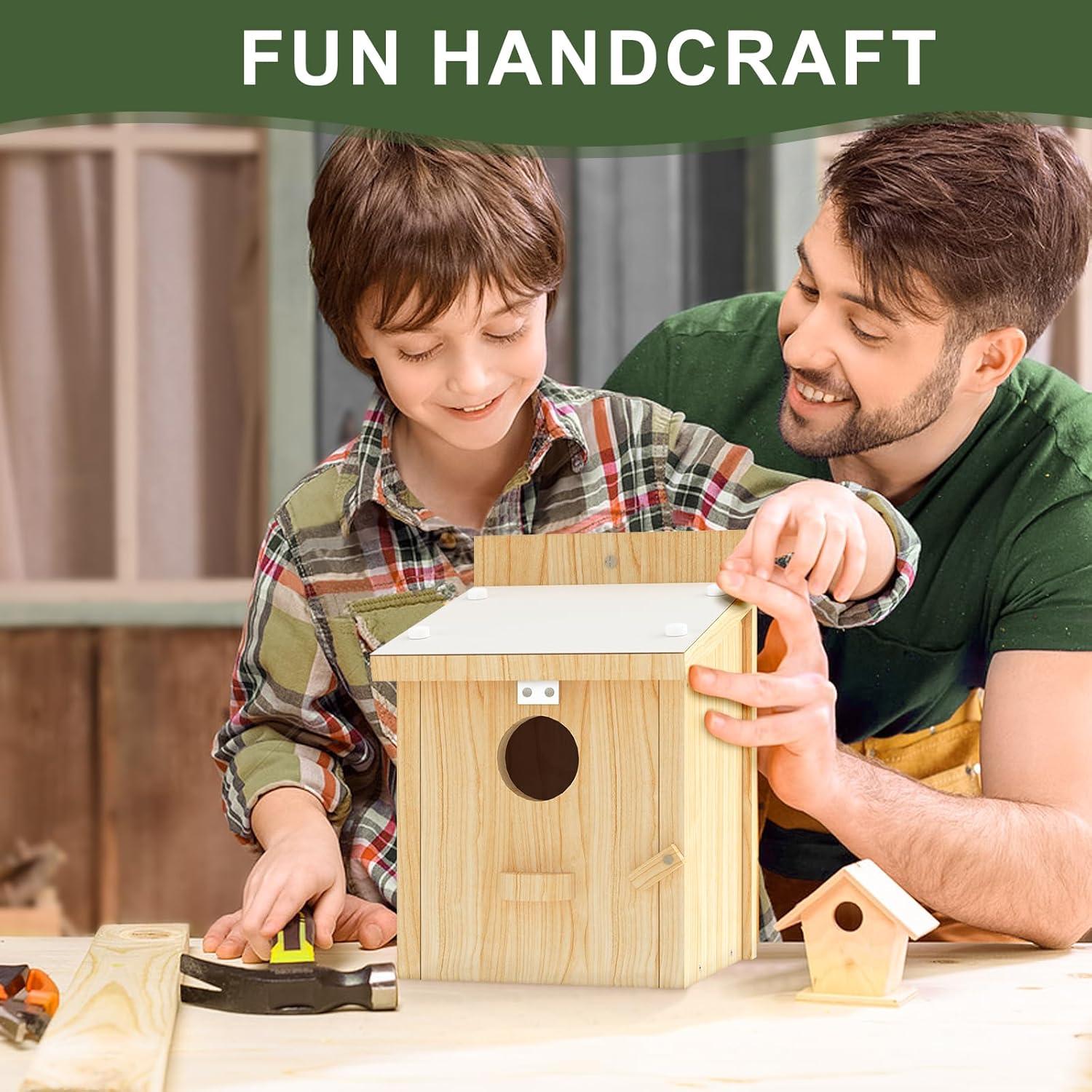 Casa para Aves Chuiendi de Madera Impermeable 15x15x21.8 cm