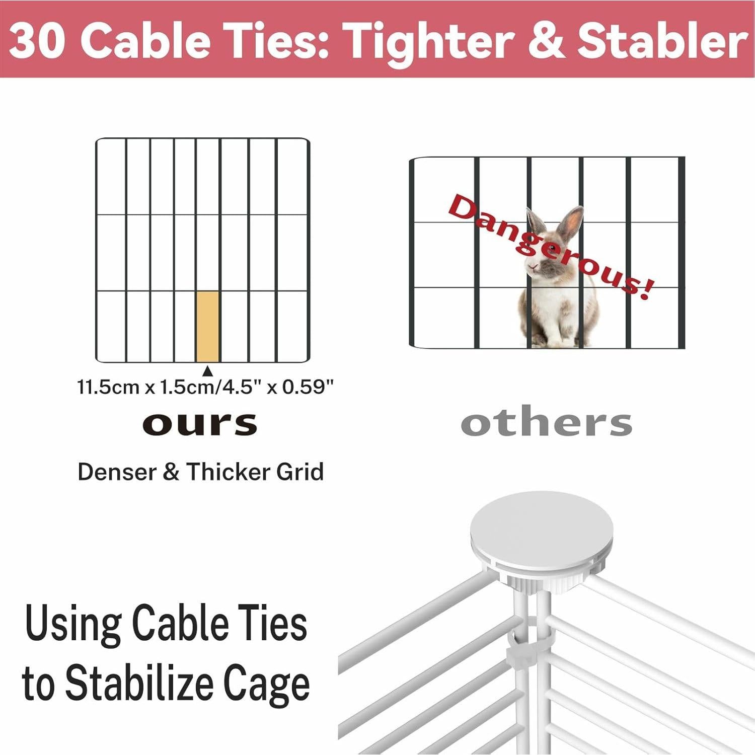 Jaula para Cobayas STILLCOVE 75x39x66 cm con Bandejas Extraíbles