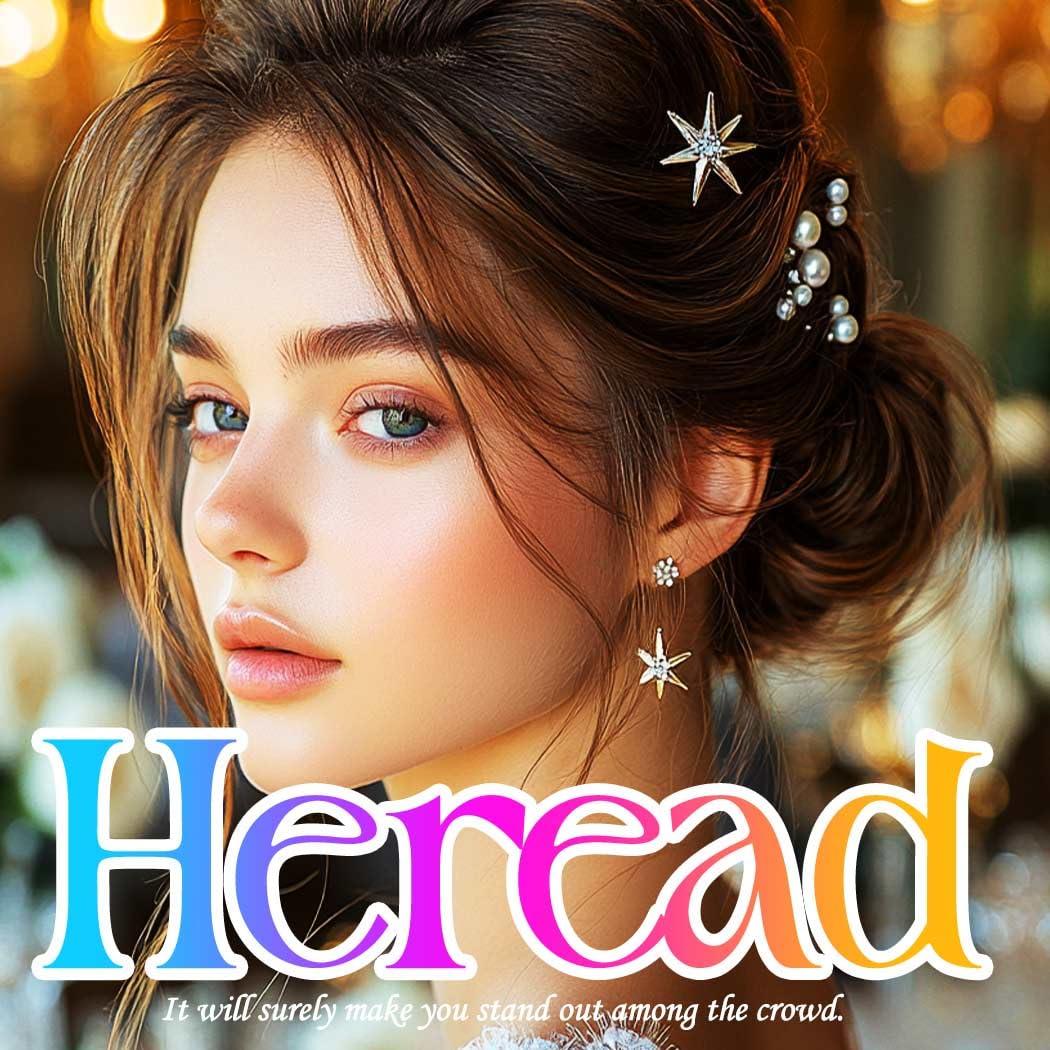 Pinzas para el cabello de novia Heread oro rosa - Paquete de 3